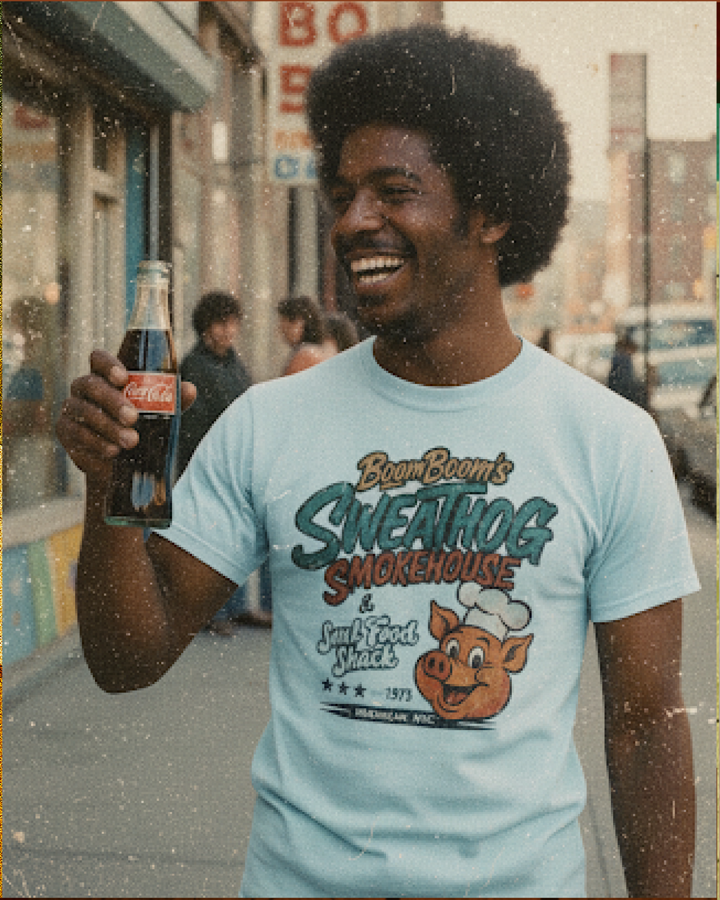 Welcome Back Vintage Style Sweathog Smokehouse Tee: Retro NYC Soul Food Shirt