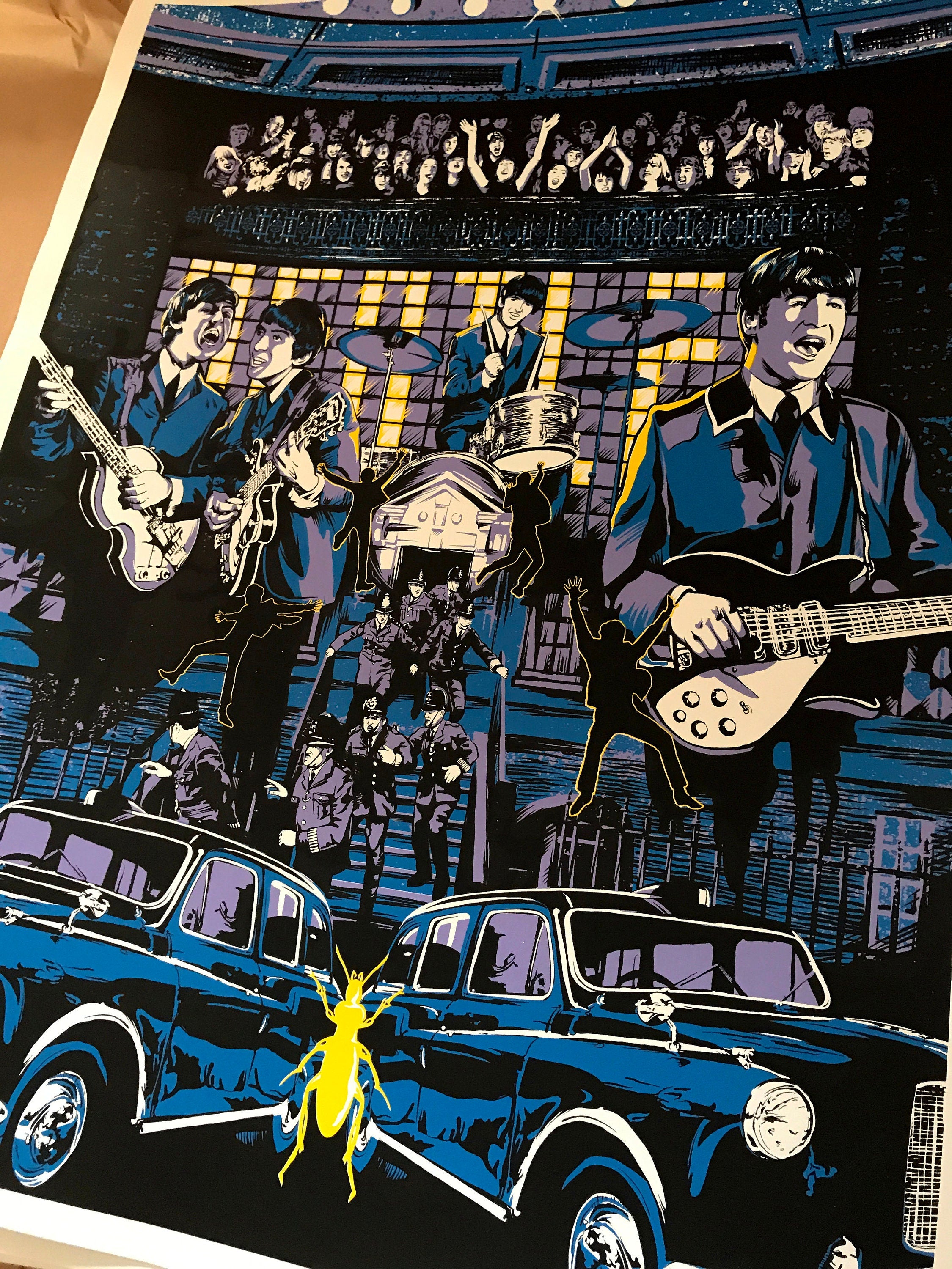 Beatles 'A Hard Day's Night' Movie Poster: Limited Edition Signed Screenprint