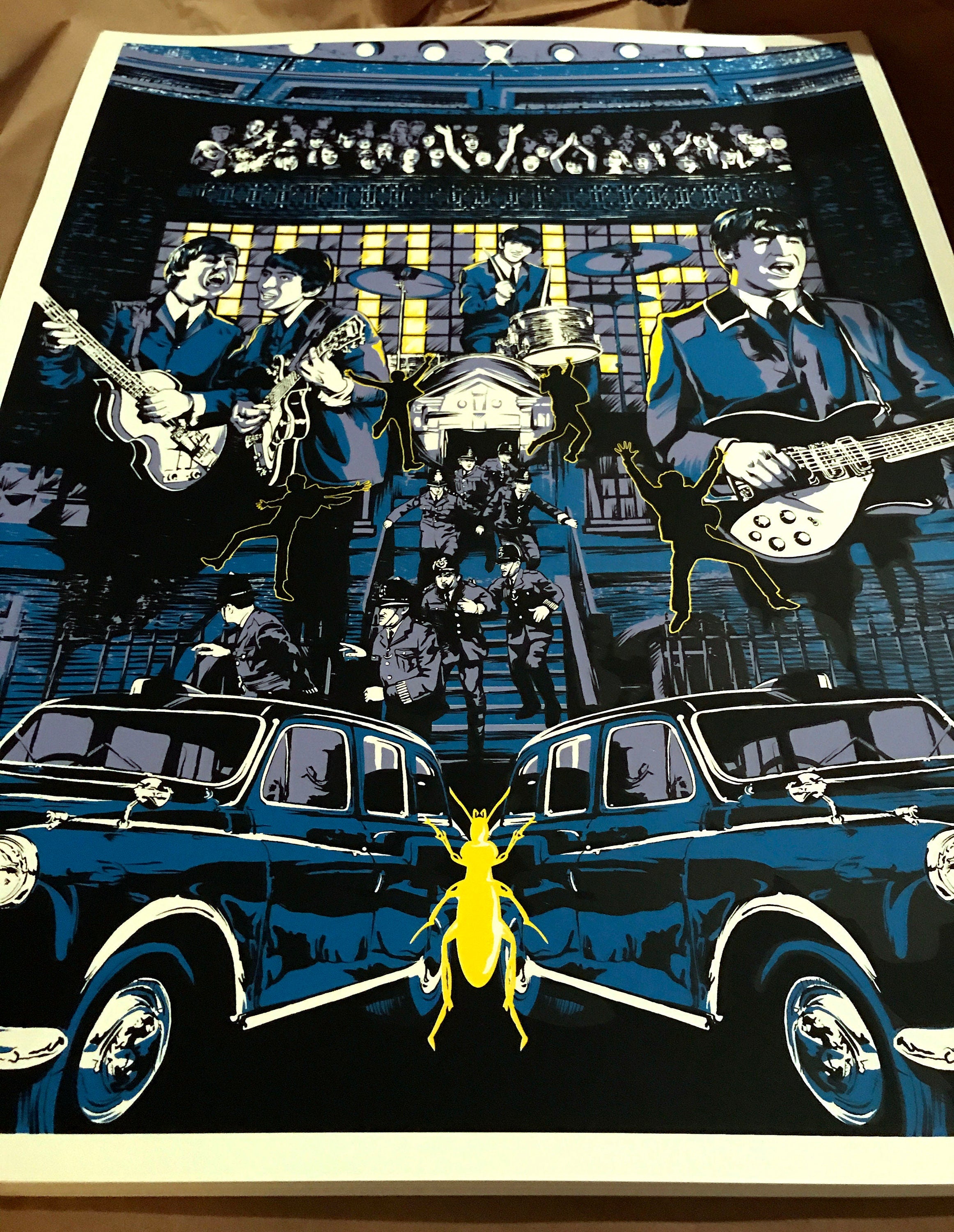 Beatles 'A Hard Day's Night' Movie Poster: Limited Edition Signed Screenprint