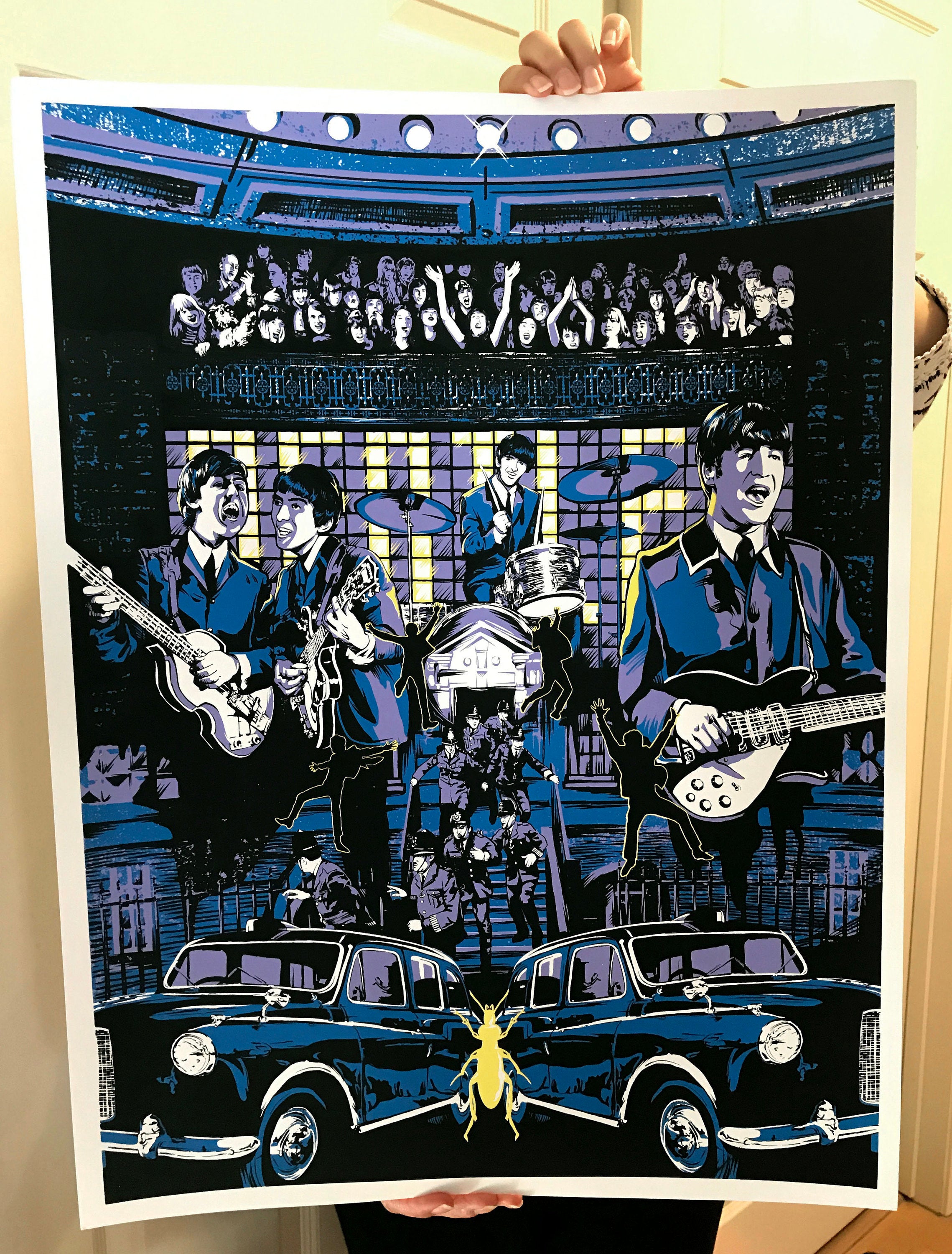 Beatles 'A Hard Day's Night' Movie Poster: Limited Edition Signed Screenprint