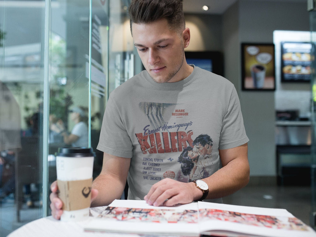 Killers-Film Noir-Inspired Vintage-Style -T-Shirt Film- 40's Movie Classic - Burt Lancaster - Ava Gardner - Hemingway