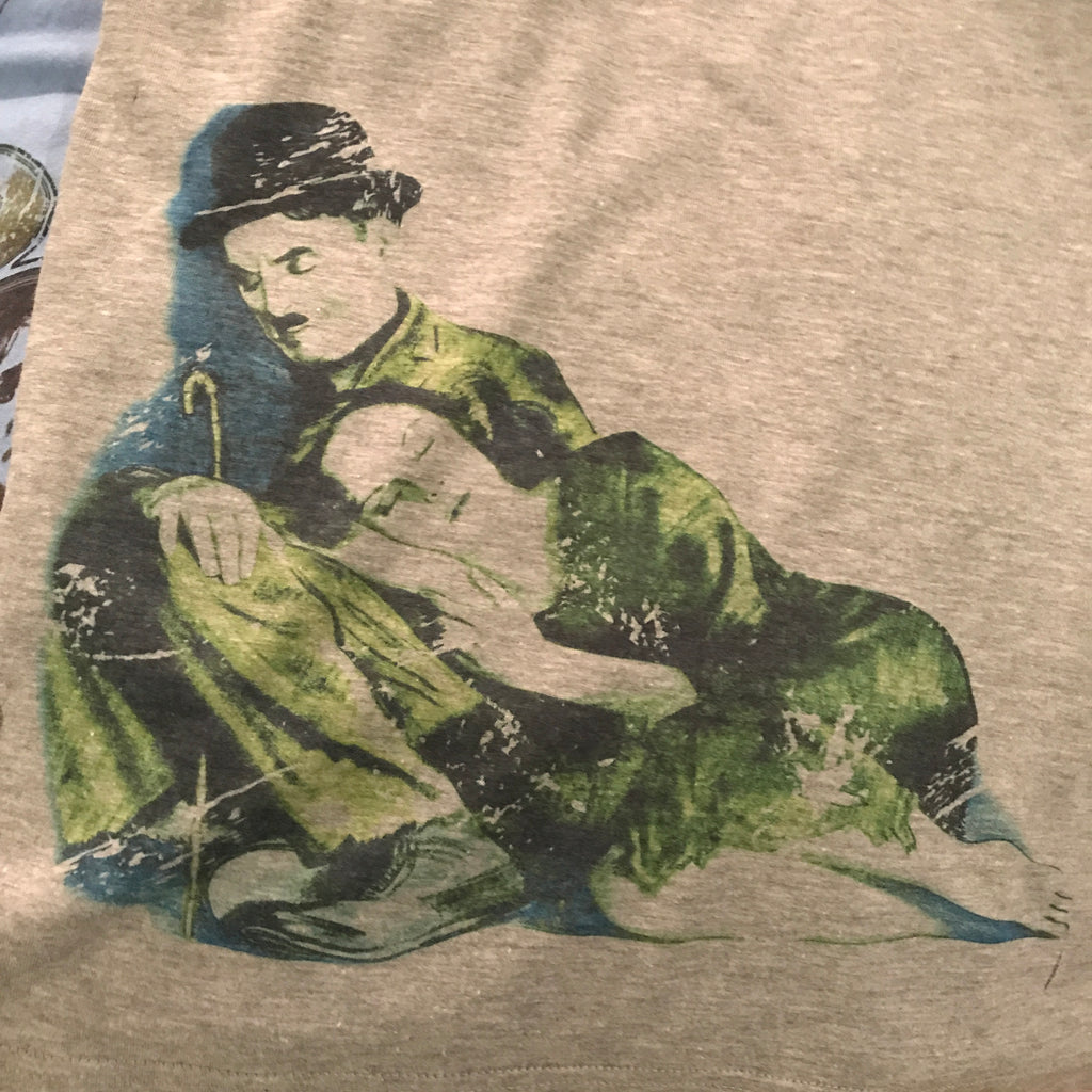 Charlie Chaplin-Modern Times-inspired Vintage-style T-Shirt Film 30's Silent Comedy Movie Classic Tee Little Tramp