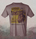 Louis Armstrong -Live- Satchmo Vintage-Style Swing Jazz Tribute Tee -Trumpet -Dixieland concert poster Pops