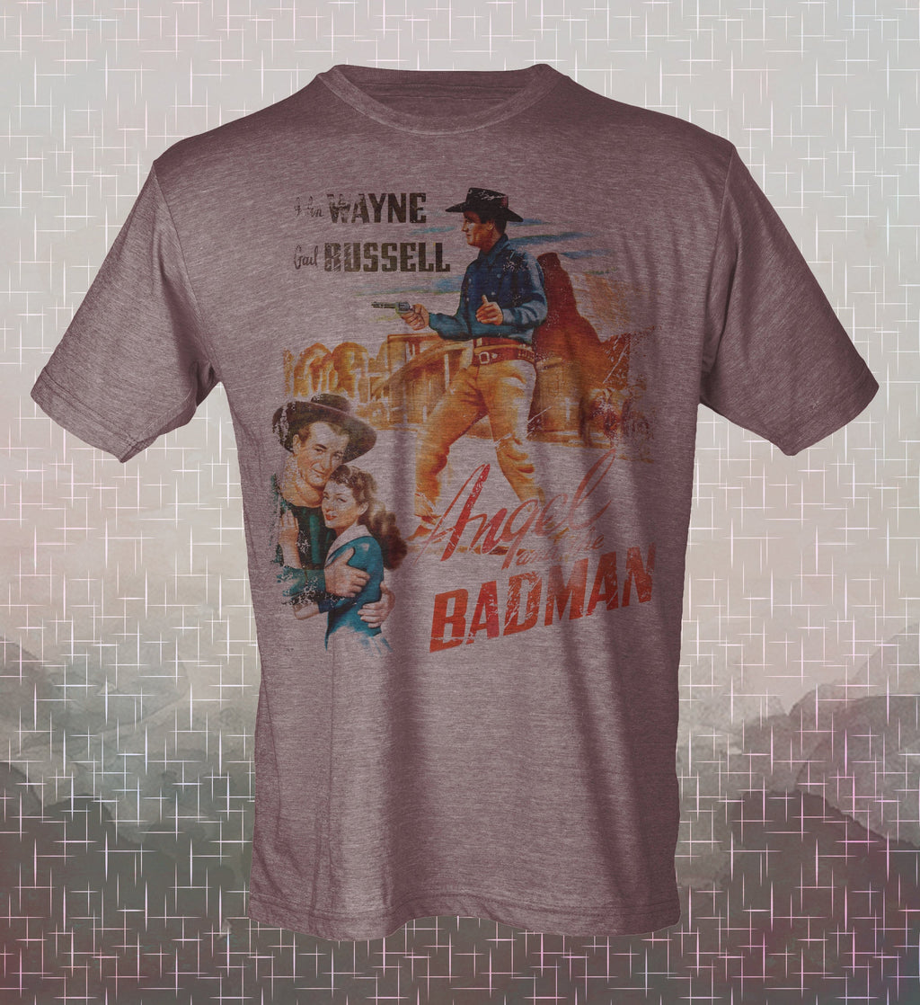 Angel and the Badman-John Wayne Western-Inspired Vintage-Style -T-Shirt Film- 40's 1940 Movie Classic