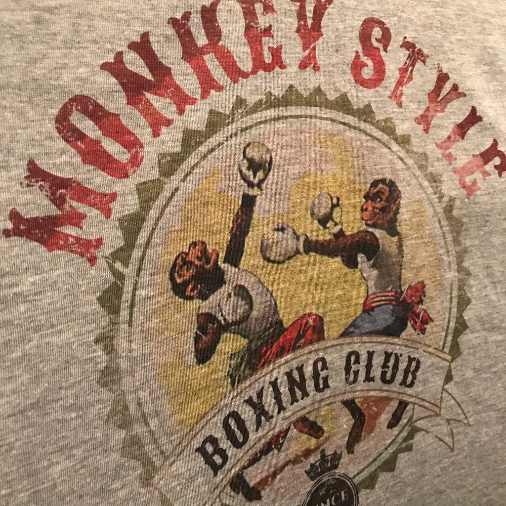 Monkey Style Boxing Club T-Shirt: Vintage-Style Martial Arts Tee
