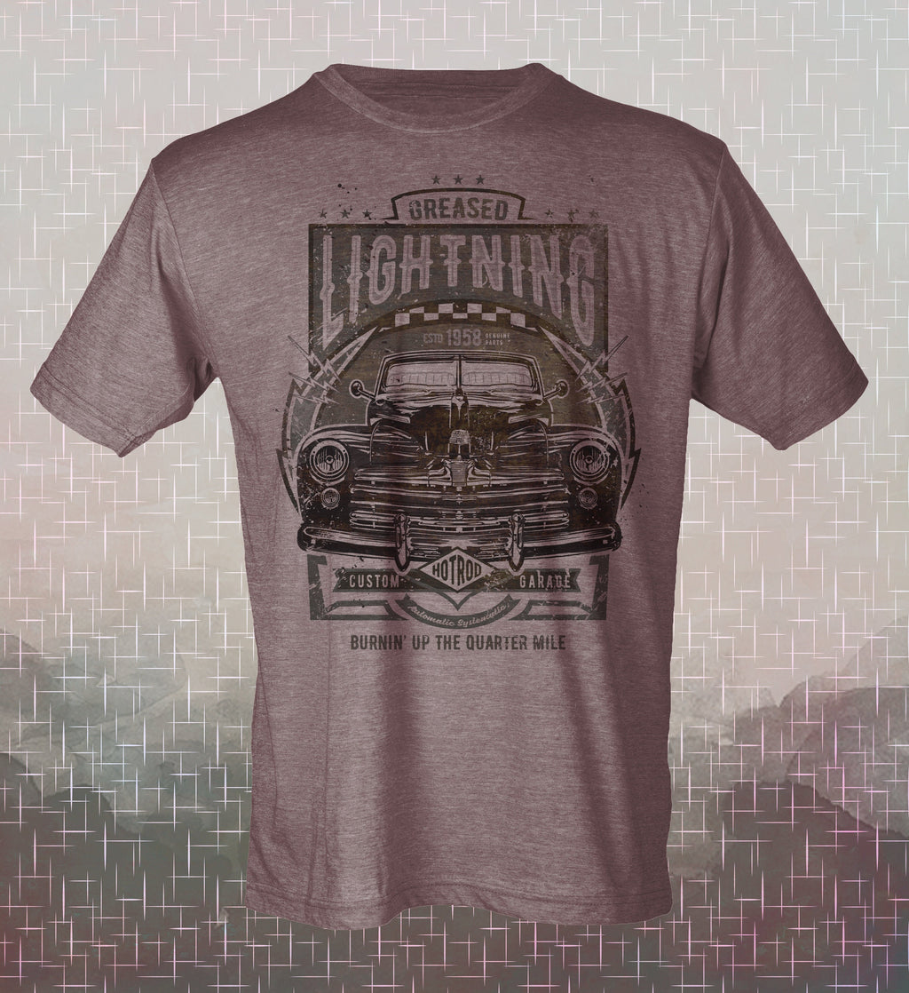 Greased Lightning- Movie-inspired Vintage-style T-Shirt Film Retro 80's Hot Rod Grease