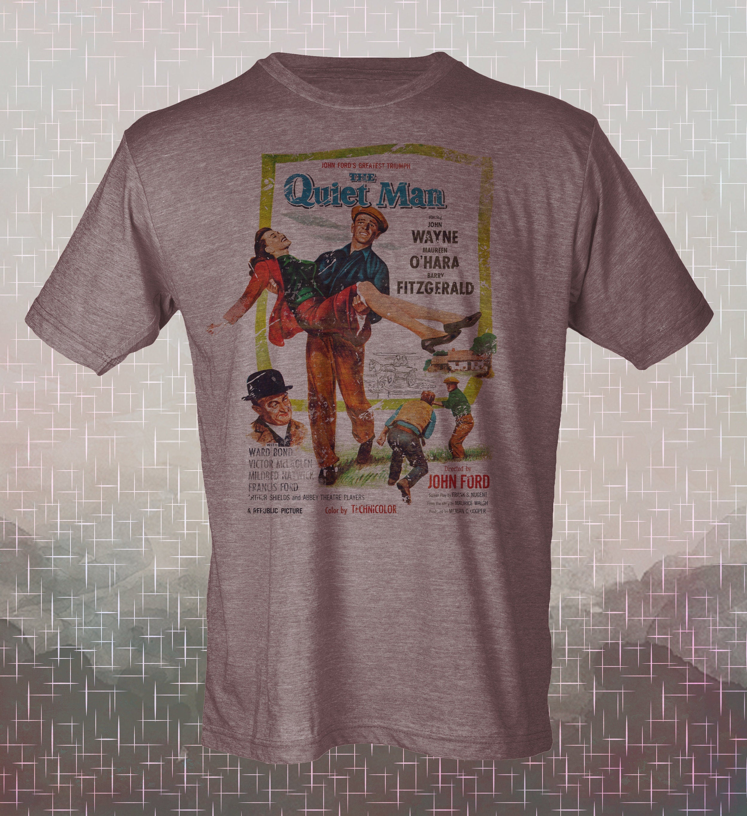 The Quiet Man - Movie-inspired Retro Vintage-Style T-Shirt - Classic 50's Film tee John Wayne Ford