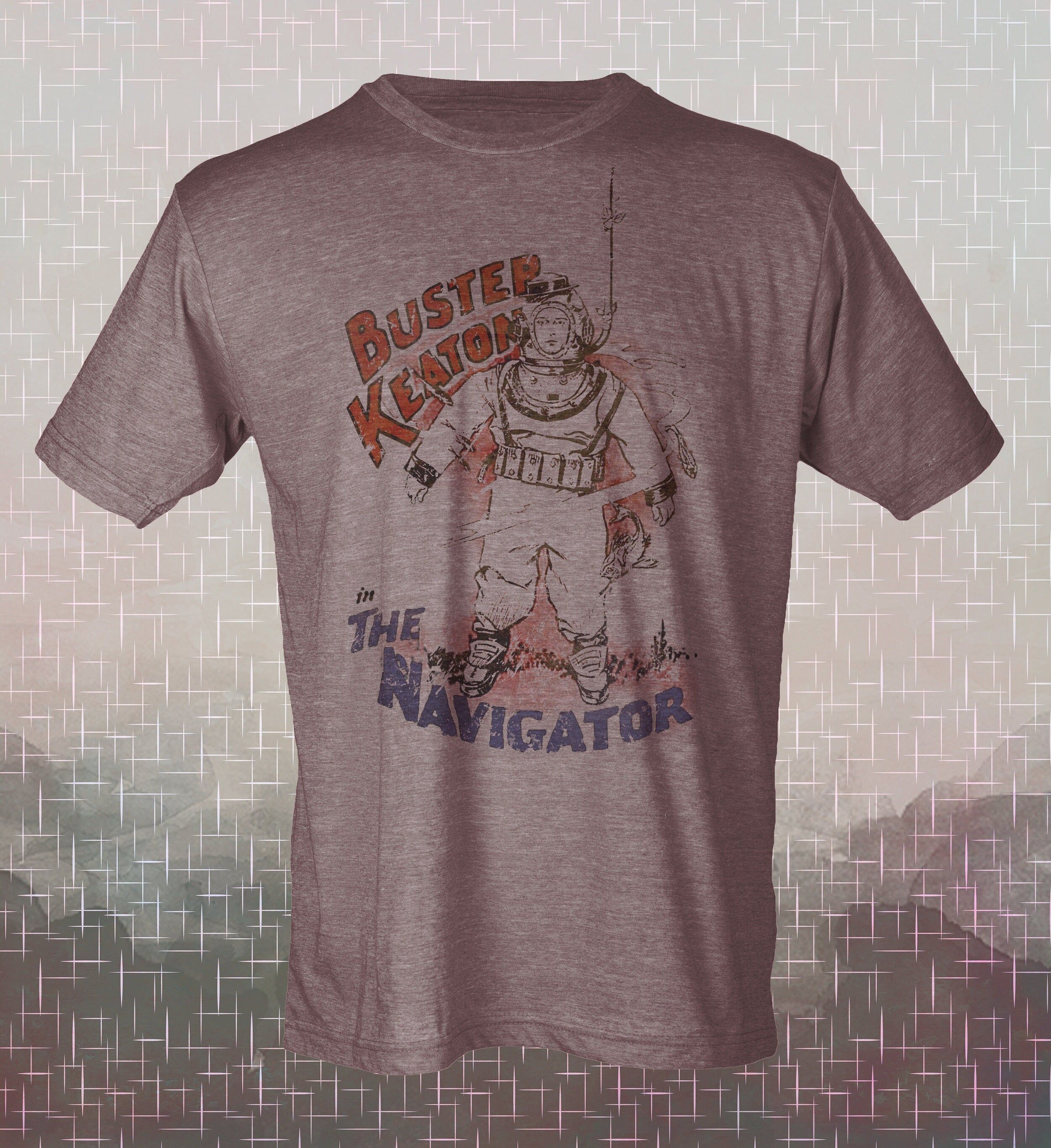Buster Keaton-The Navigator-inspired Vintage-style T-Shirt Film 20's Silent Comedy Movie Classic Tee