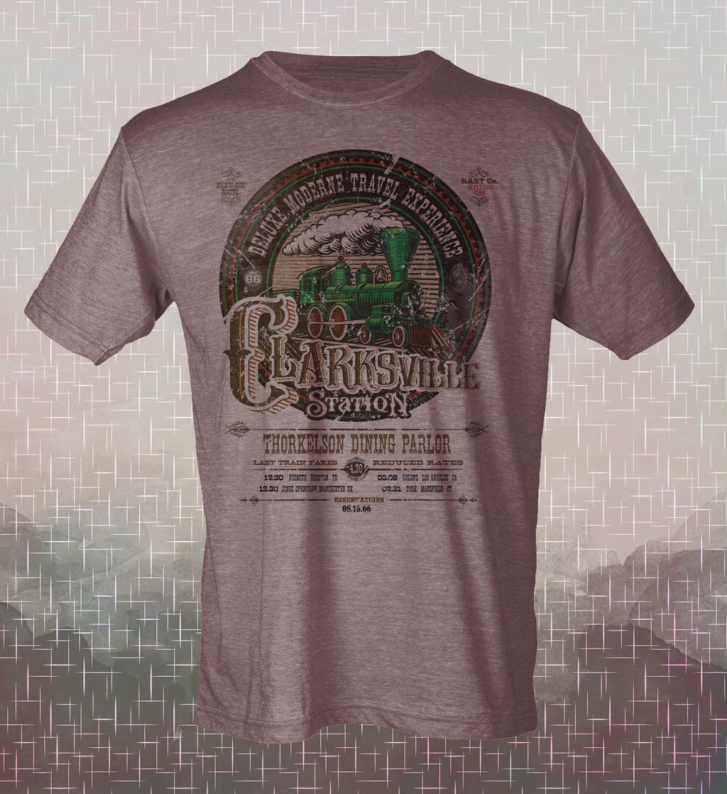 Last Train To Clarksville Station - Vintage-style T-Shirt Tee Travel Souvenir TV music