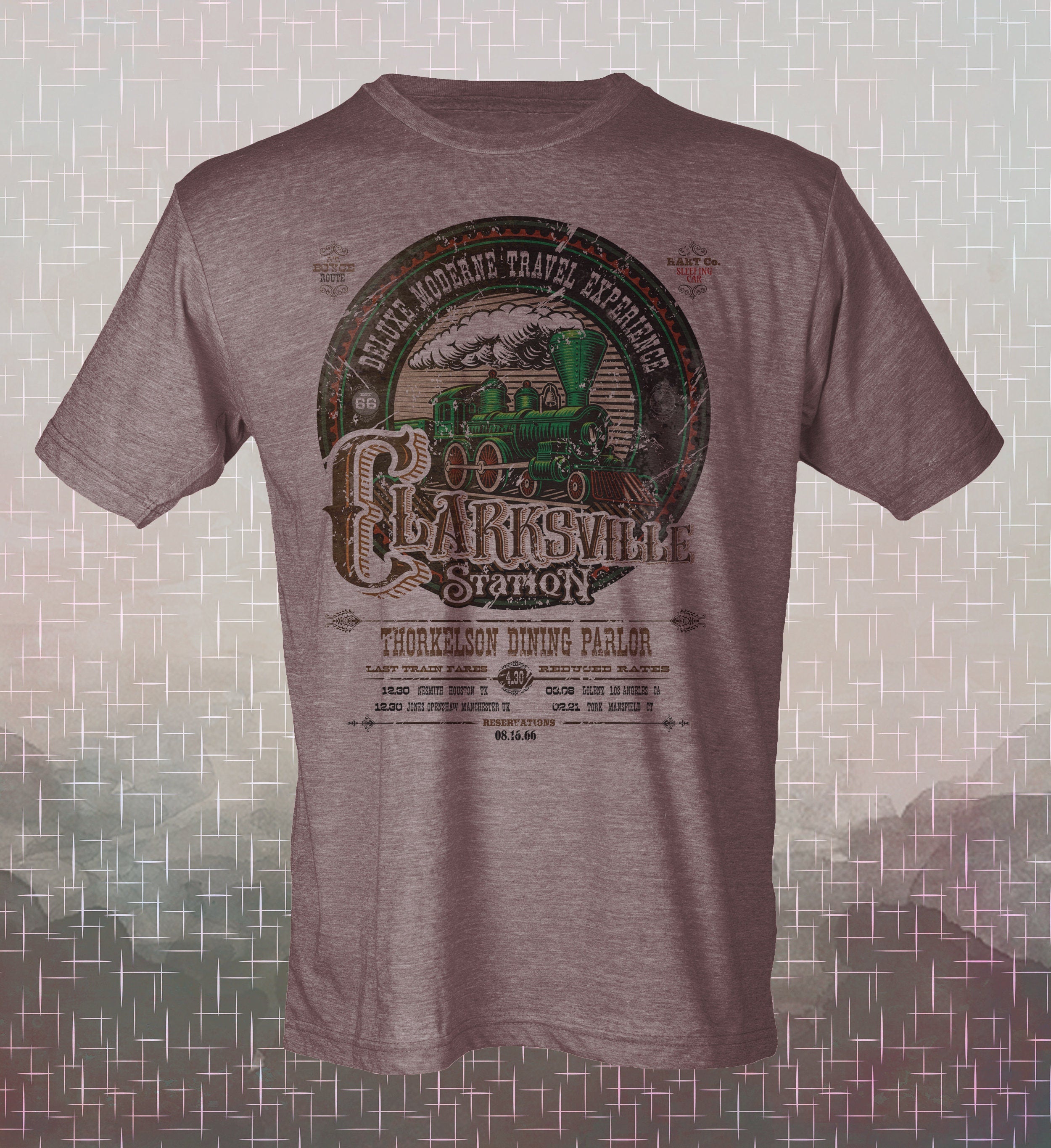 Last Train To Clarksville Station - Vintage-style T-Shirt Tee Travel Souvenir TV music