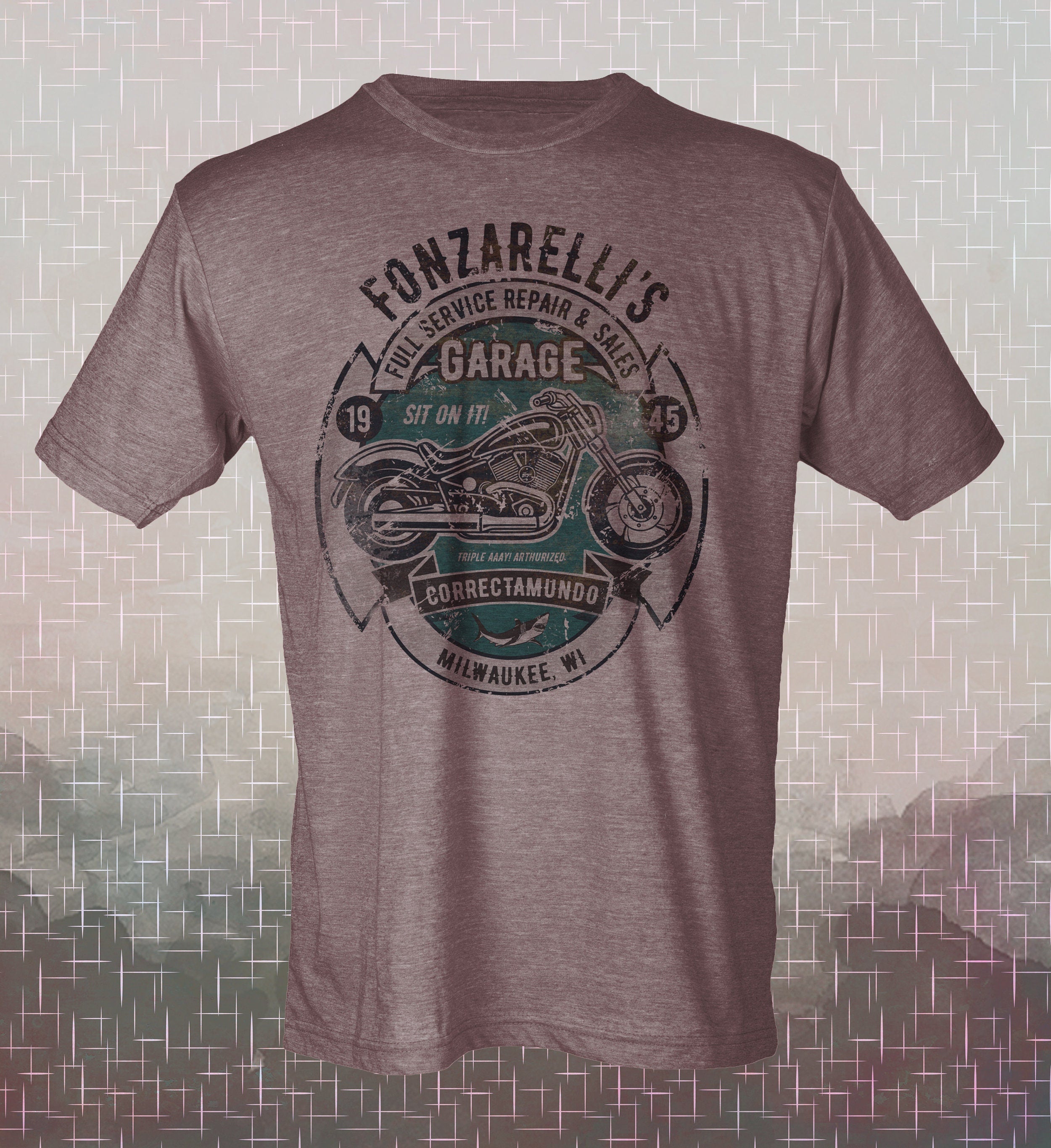 Happy Days Fonzarelli's Garage T-Shirt: Vintage Style Motorcycle Tee, Milwaukee