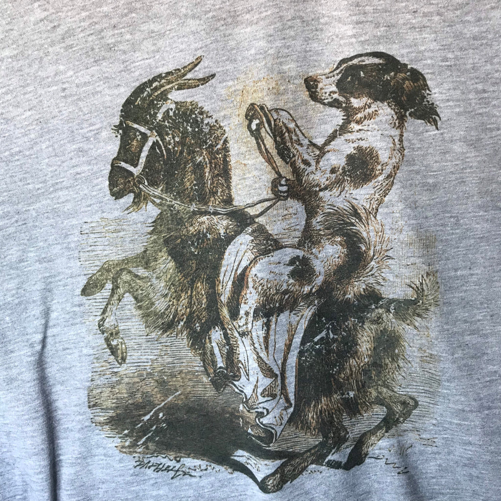 Goat Rider T-Shirt: Mother Goose Nursery Rhyme, Retro Vintage Style