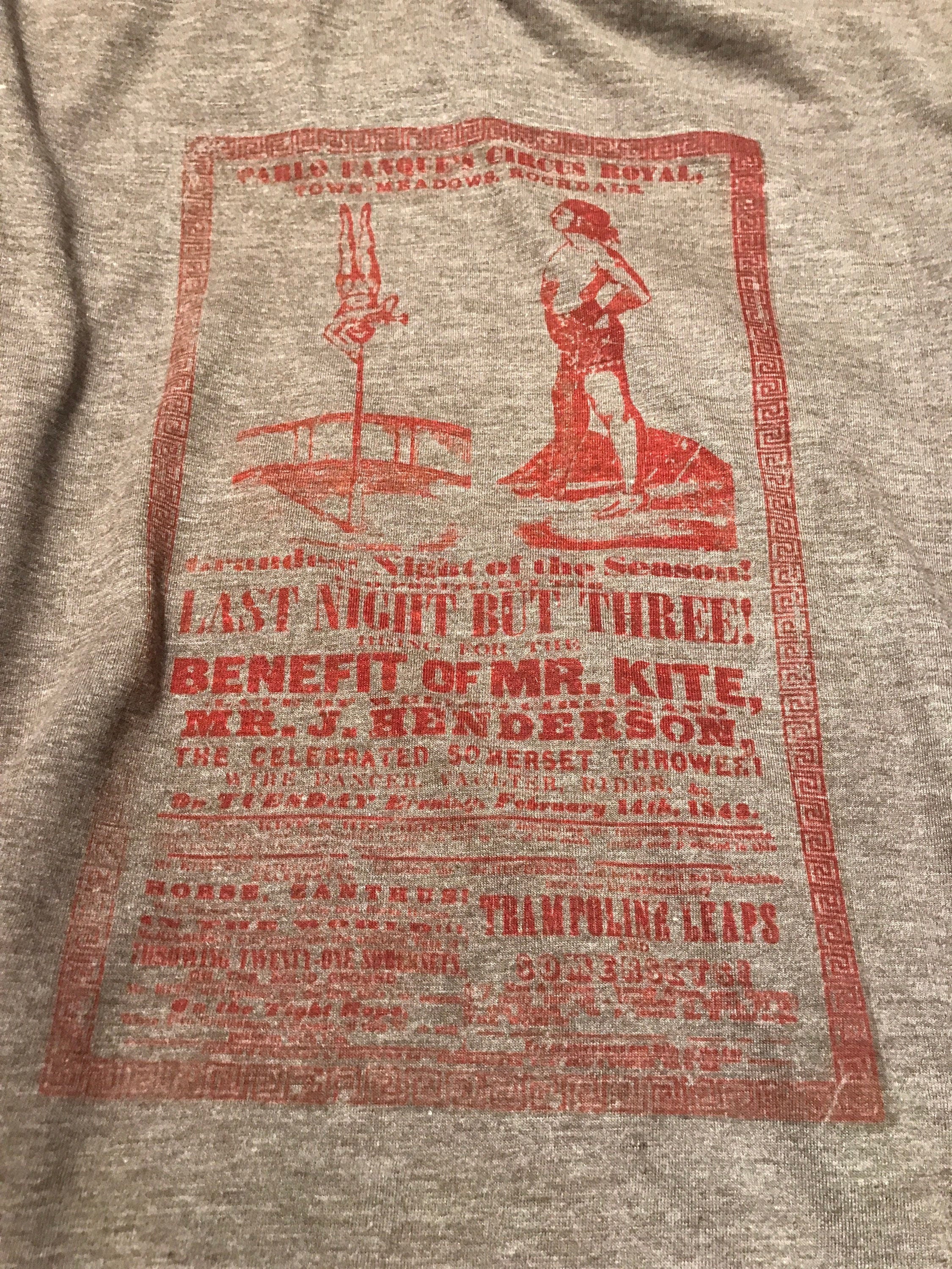 Mr. Kite Circus Poster T-Shirt: Retro Vintage Style Tee