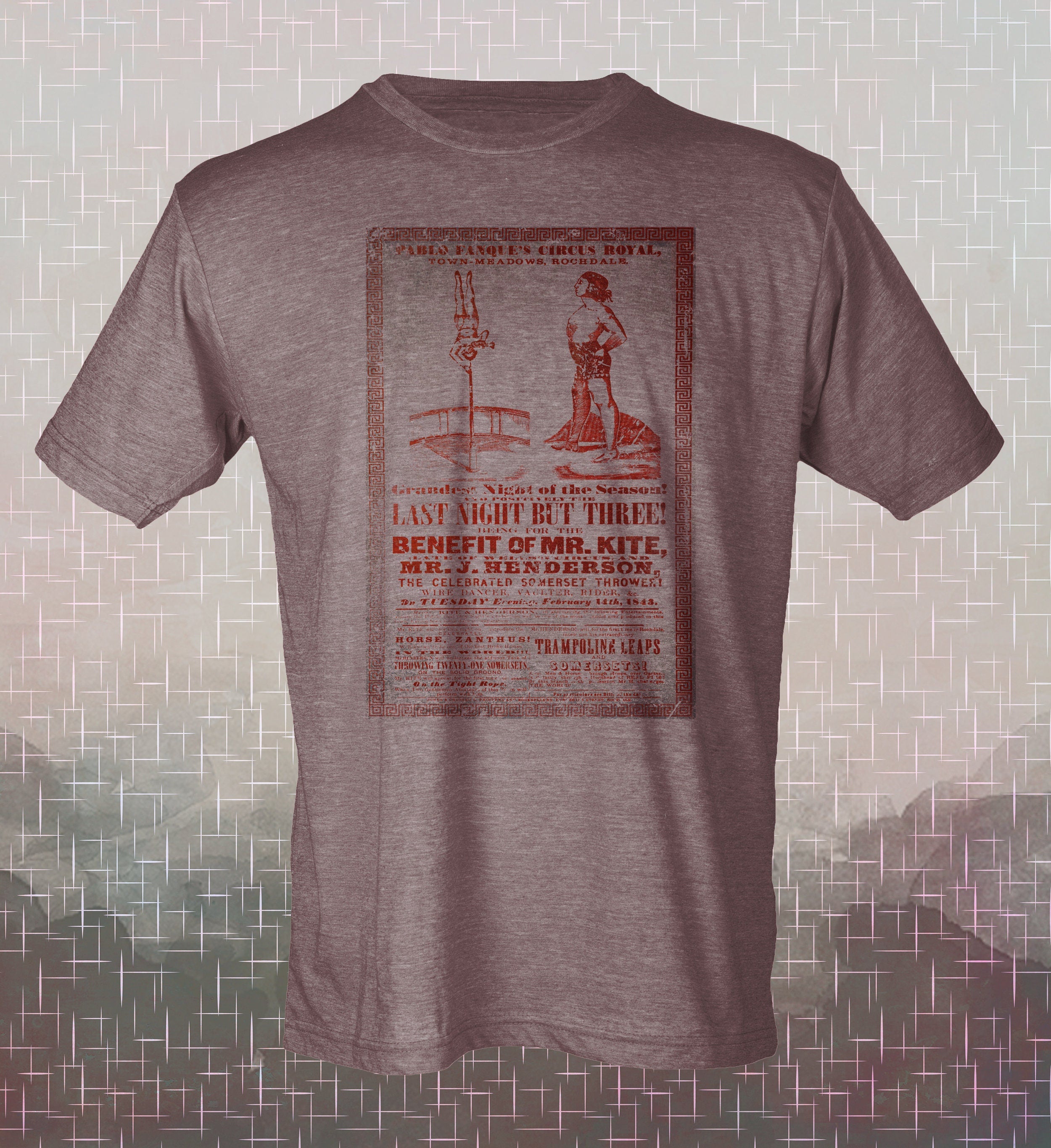 Mr. Kite Circus Poster T-Shirt: Retro Vintage Style Tee