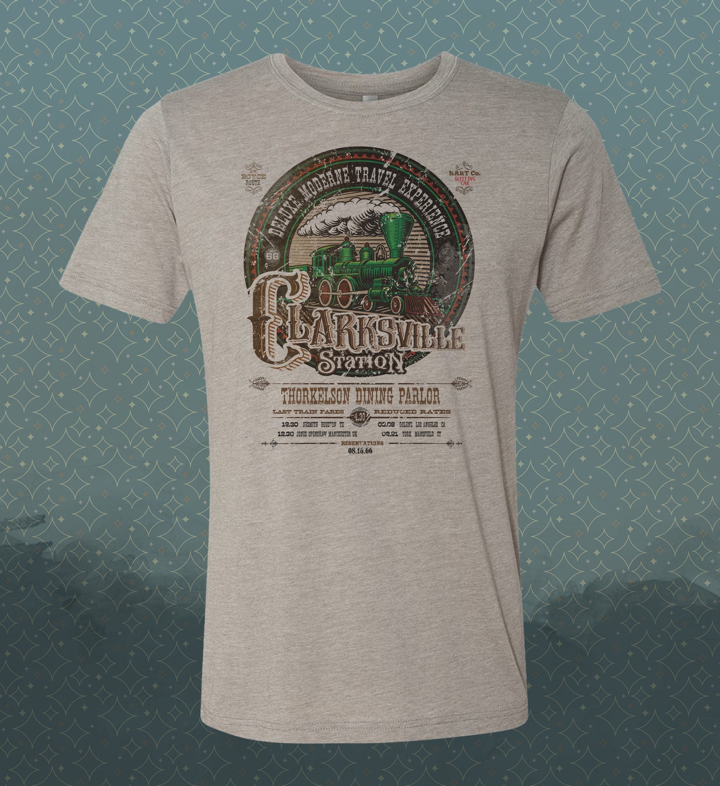 Last Train To Clarksville Station - Vintage-style T-Shirt Tee Travel Souvenir TV music
