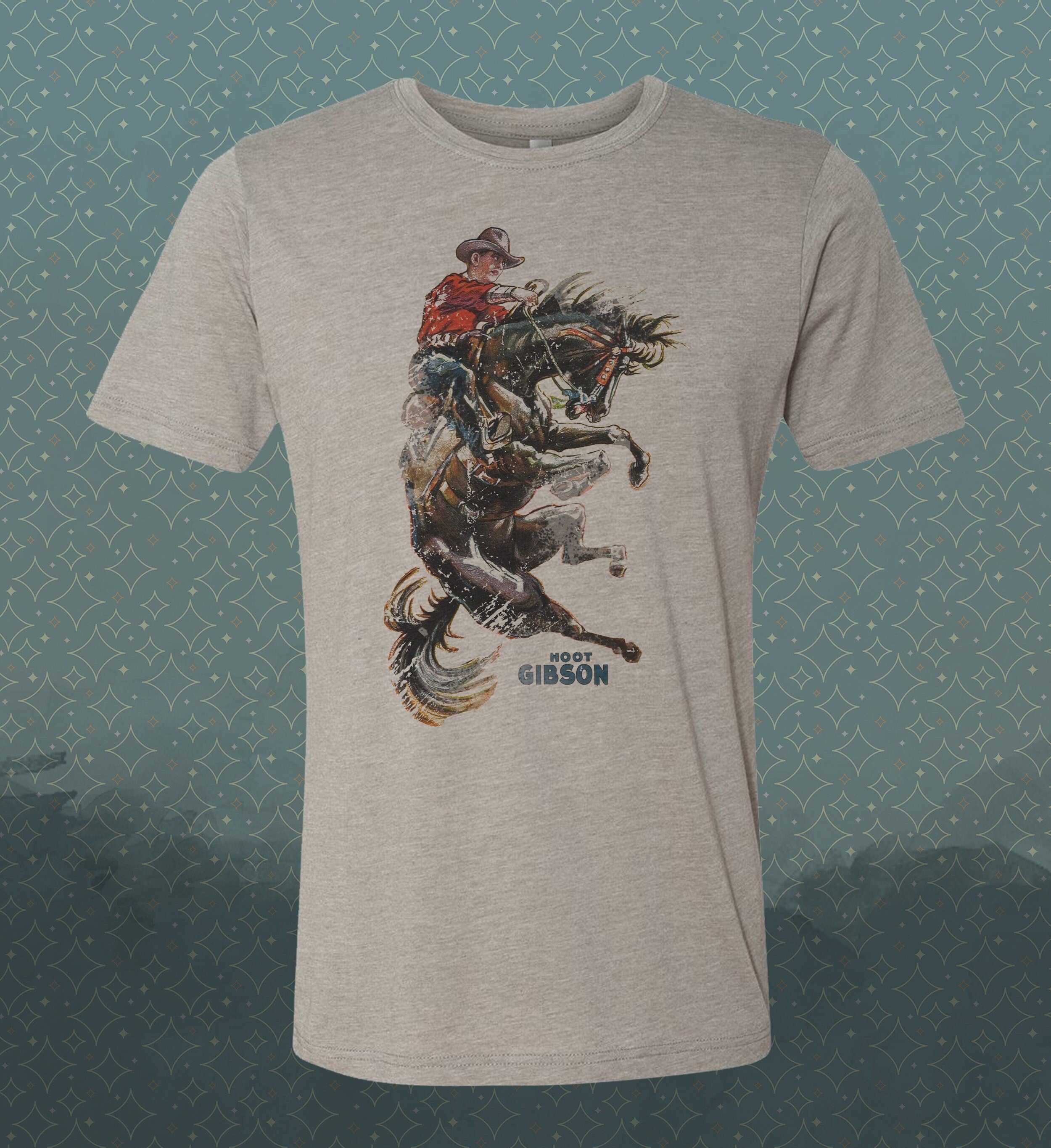 Hoot Gibson Rodeo Tee: Retro Western Canada vintage style T-Shirt