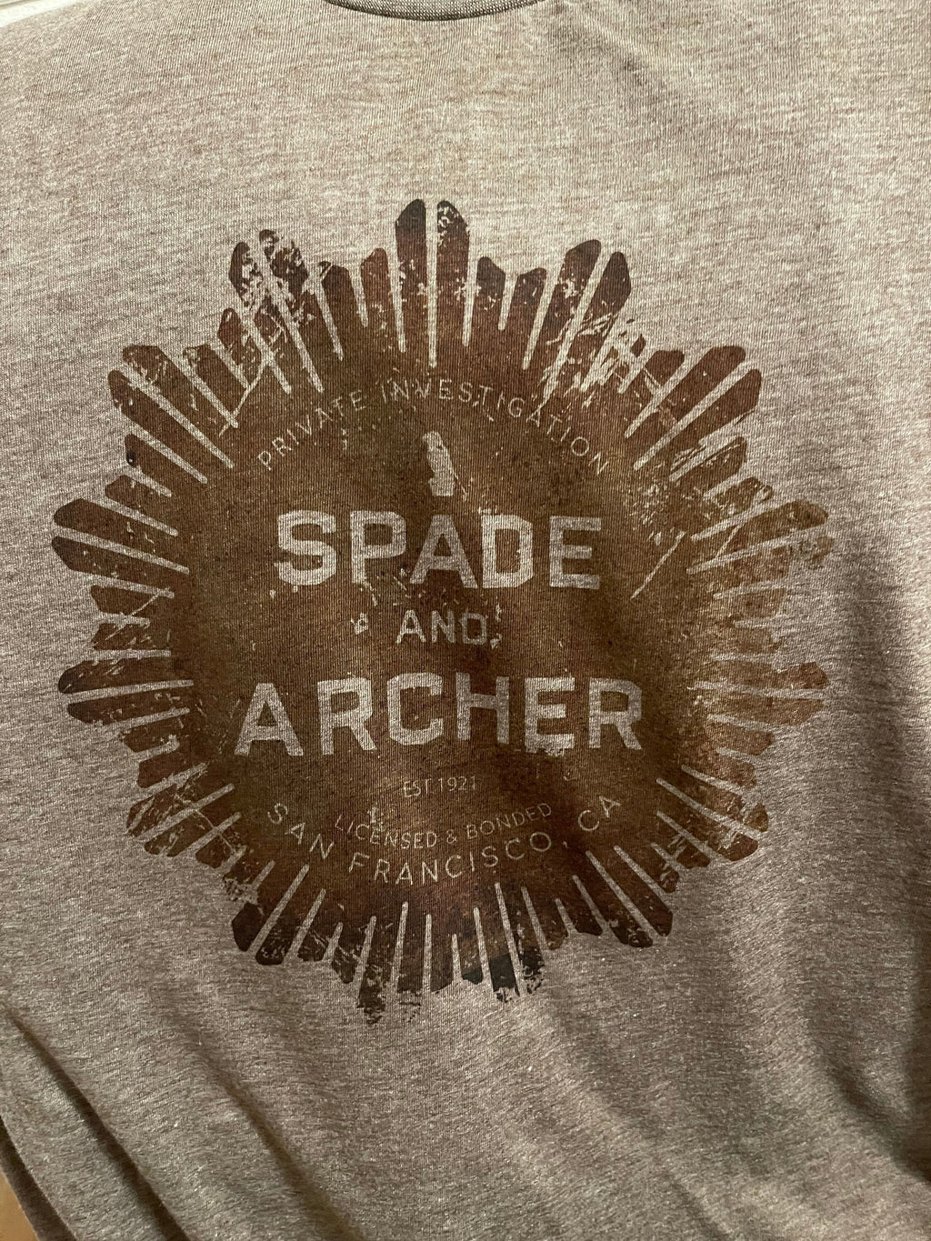 Maltese Falcon Spade and Archer Tee: San Francisco Private Investigation, Vintage Style T-Shirt