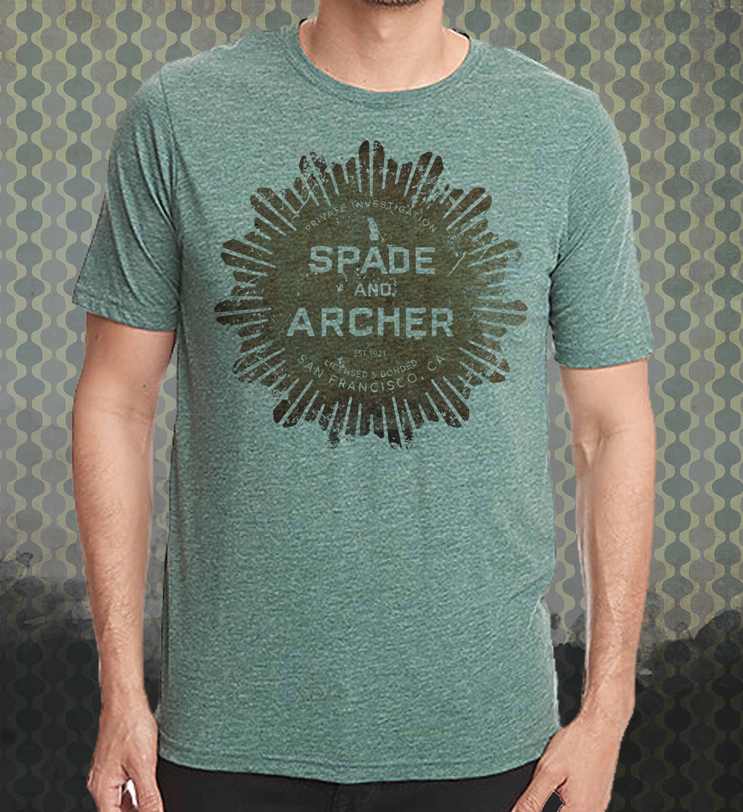 Maltese Falcon Spade and Archer Tee: San Francisco Private Investigation, Vintage Style T-Shirt