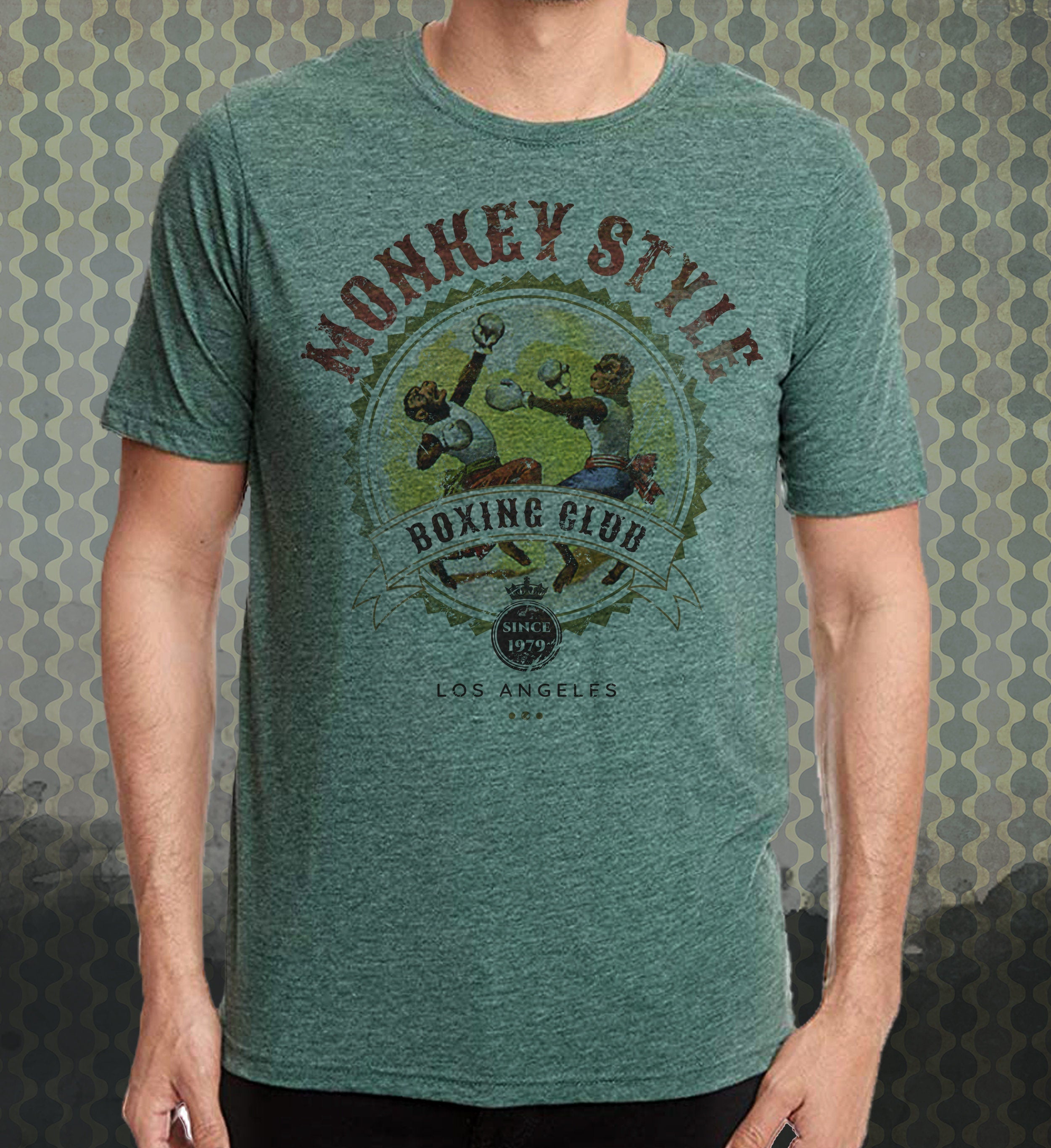 Monkey Style Boxing Club T-Shirt: Vintage-Style Martial Arts Tee