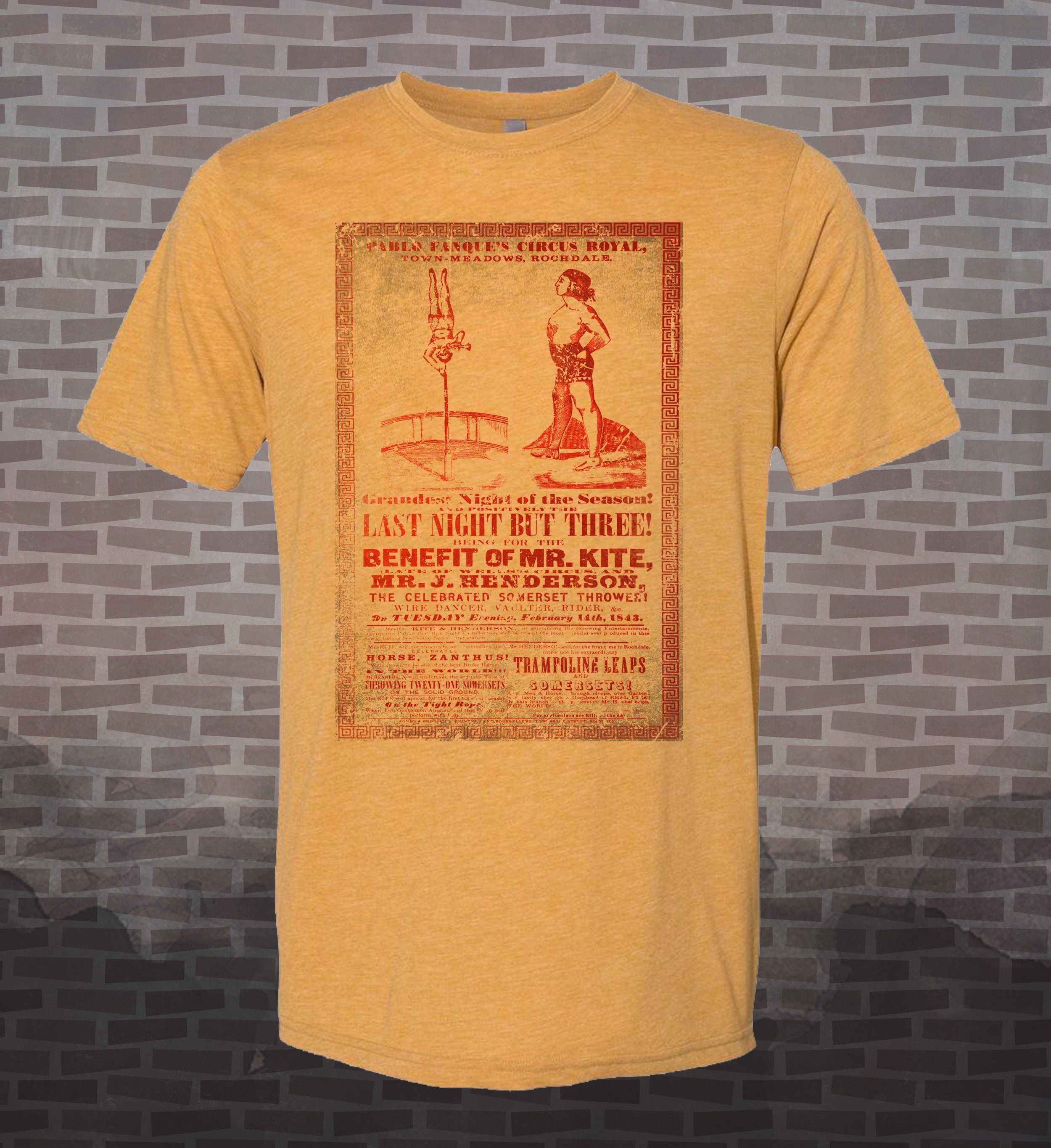 Mr. Kite Circus Poster T-Shirt: Retro Vintage Style Tee