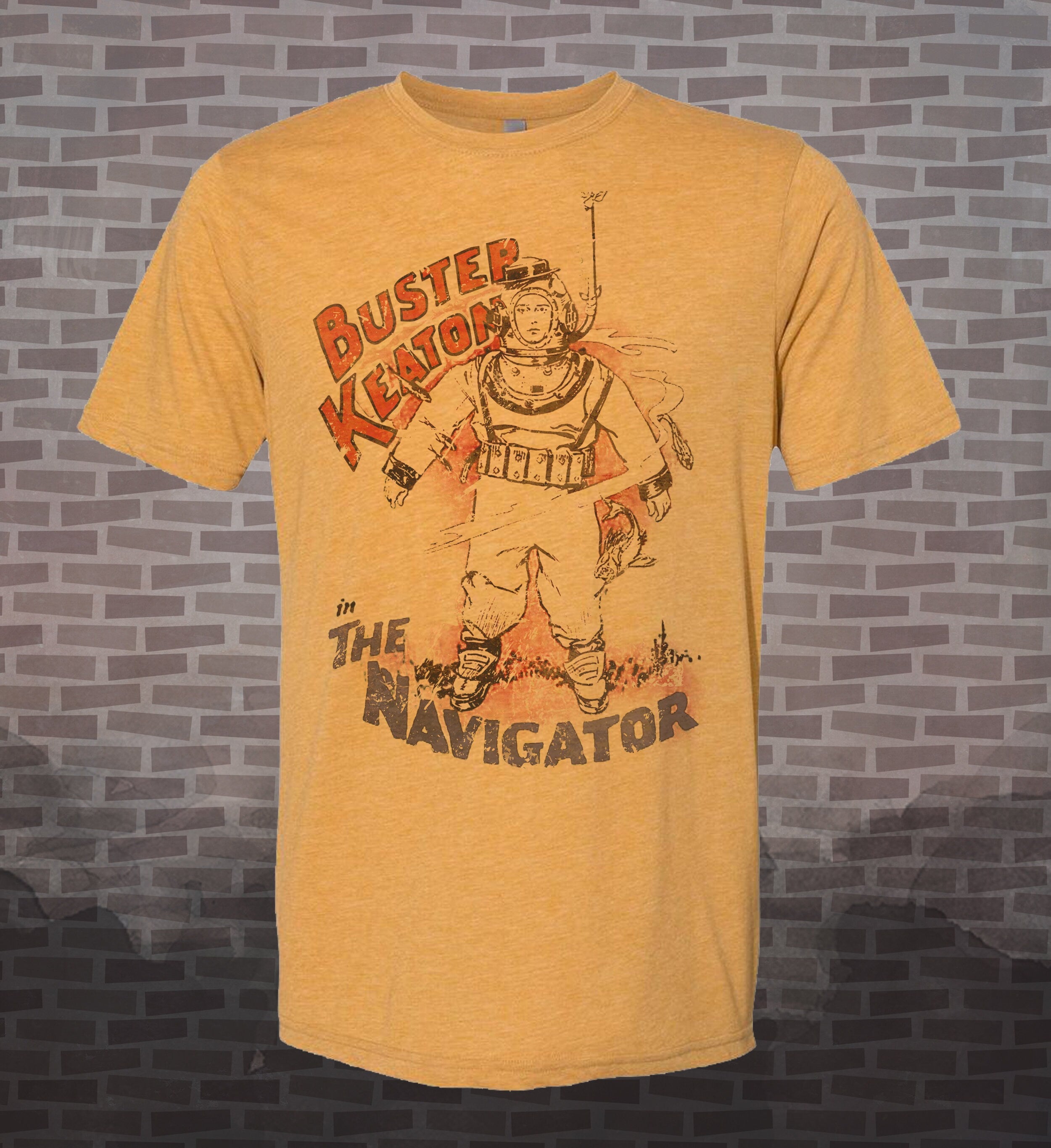 Buster Keaton-The Navigator-inspired Vintage-style T-Shirt Film 20's Silent Comedy Movie Classic Tee