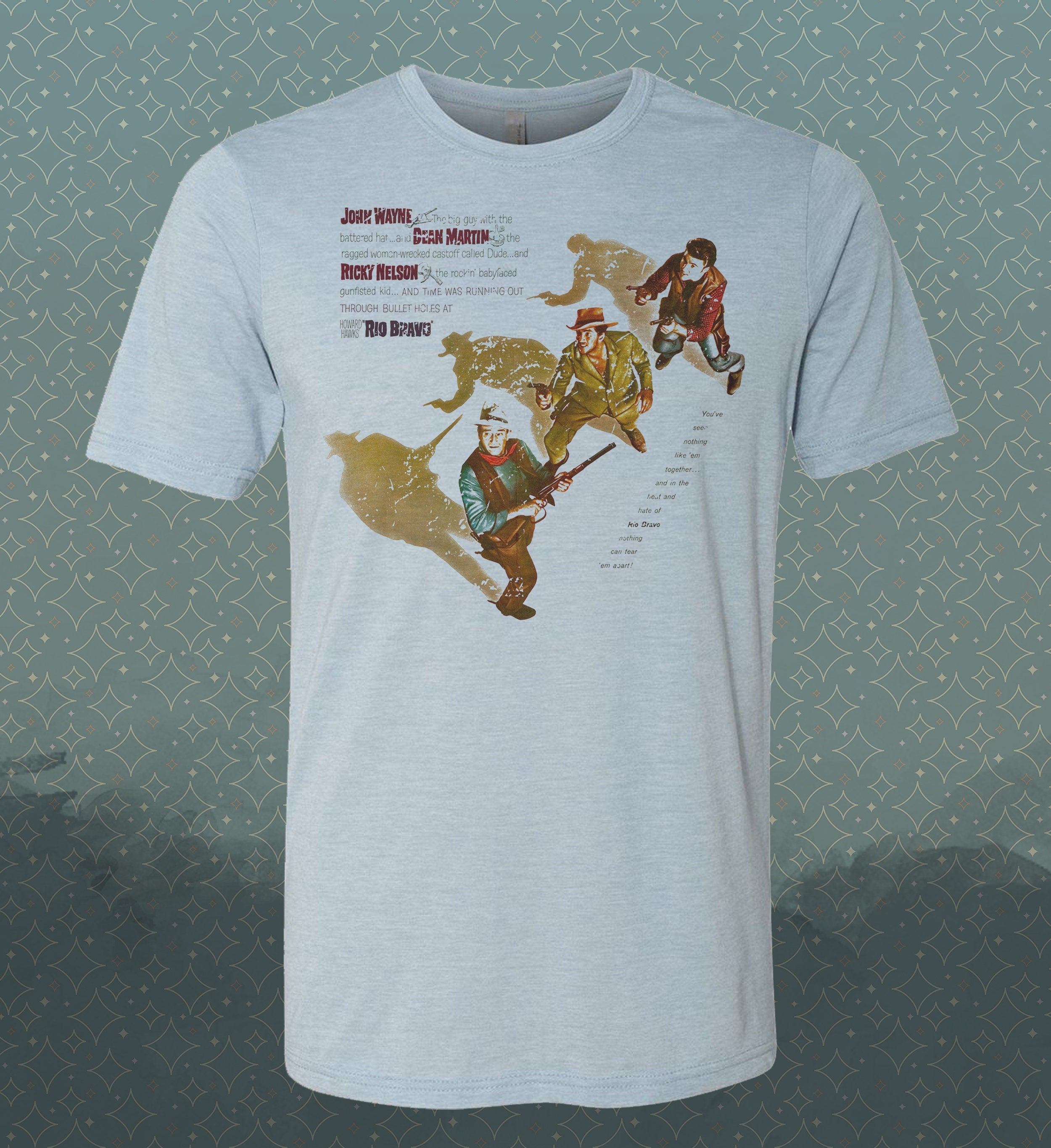 Rio Bravo Movie Tee: John Wayne, Dean Martin, Ricky Nelson - Vintage Western Style