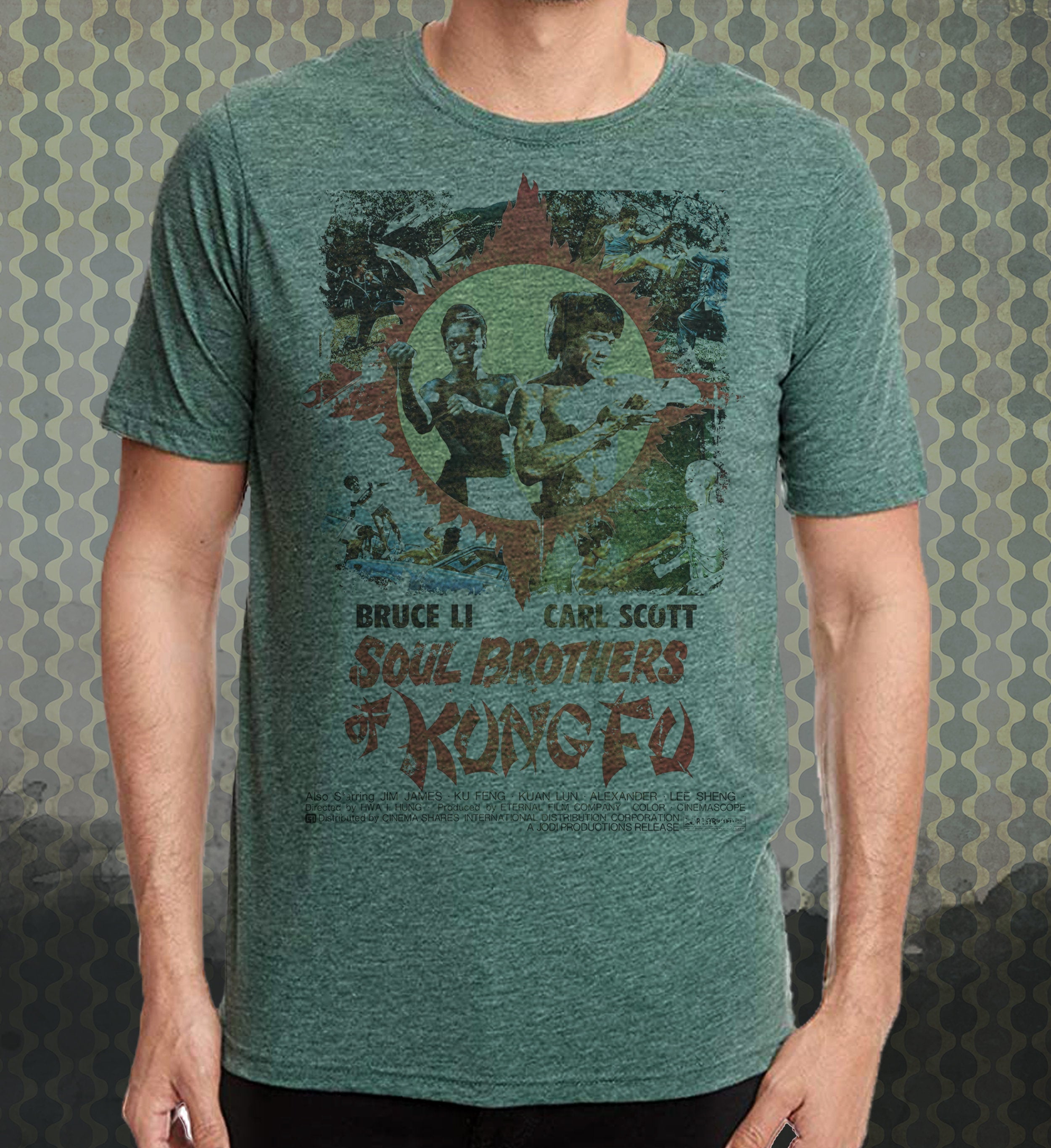 Soul Brothers of Kung Fu T-Shirt: Bruce Li, Carl Scott, Vintage Movie Tee