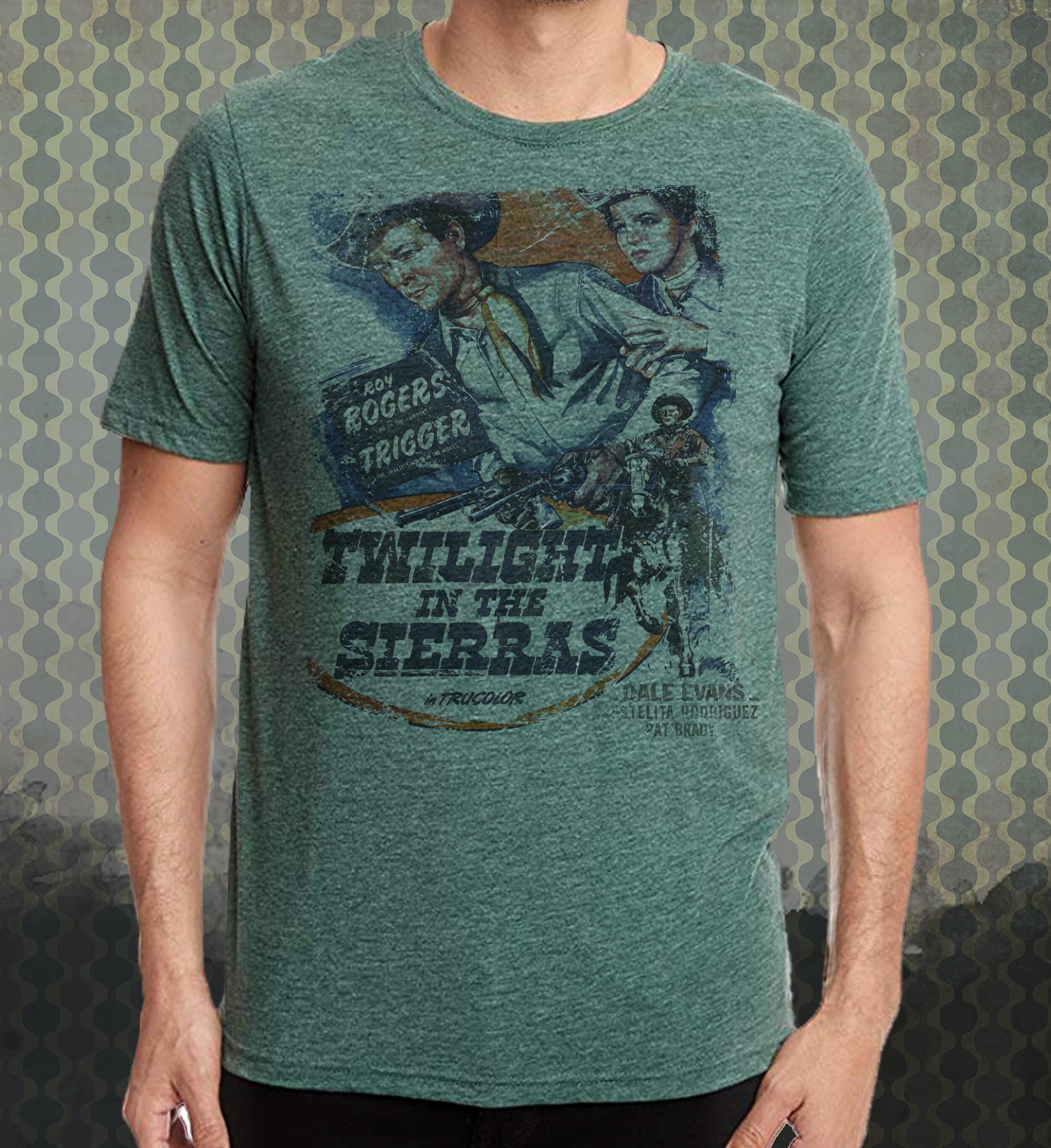 Twilight in the Sierras Tee: Roy Rogers, Dale Evans, Vintage Movie Shirt