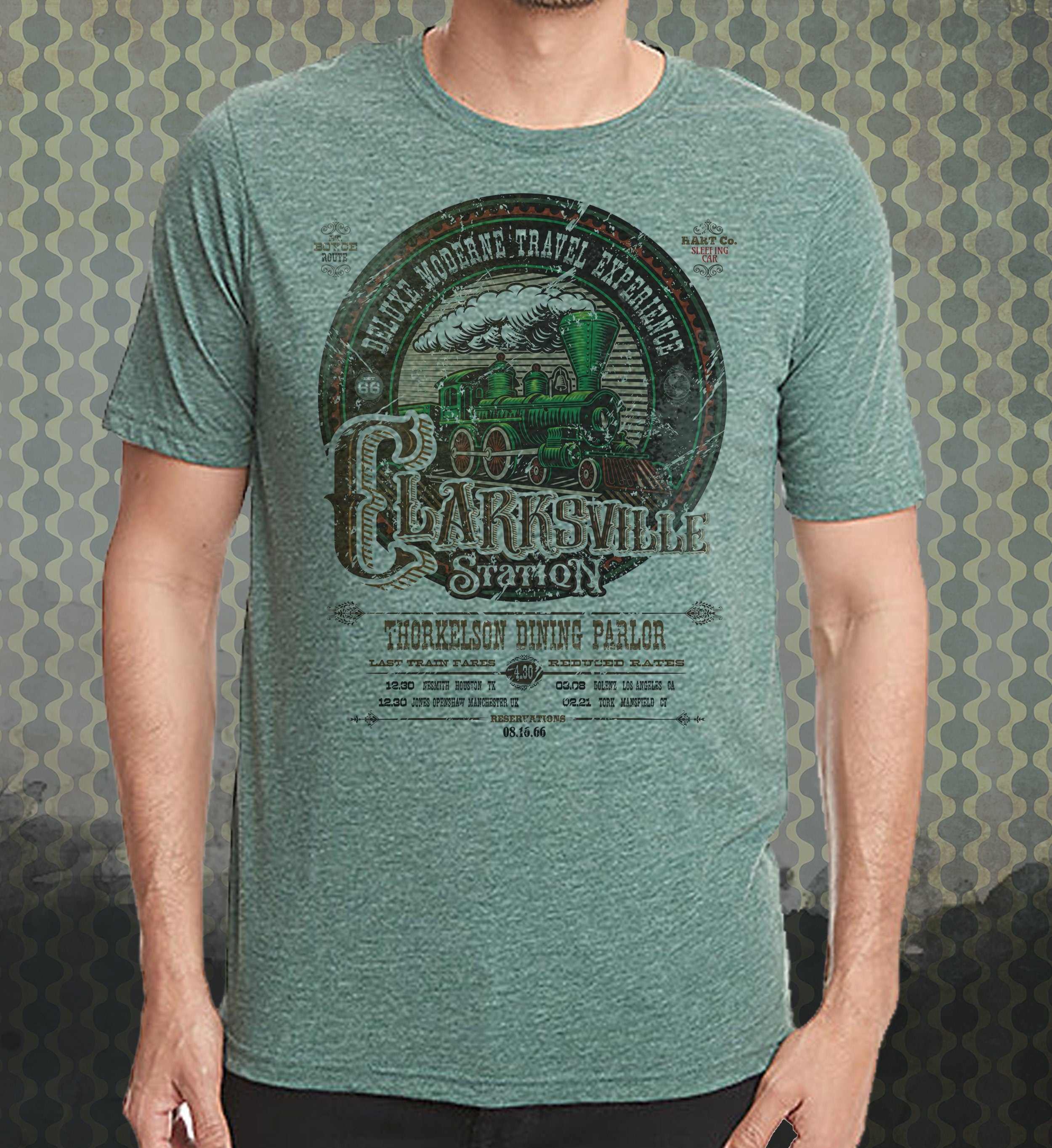 Last Train To Clarksville Station - Vintage-style T-Shirt Tee Travel Souvenir TV music