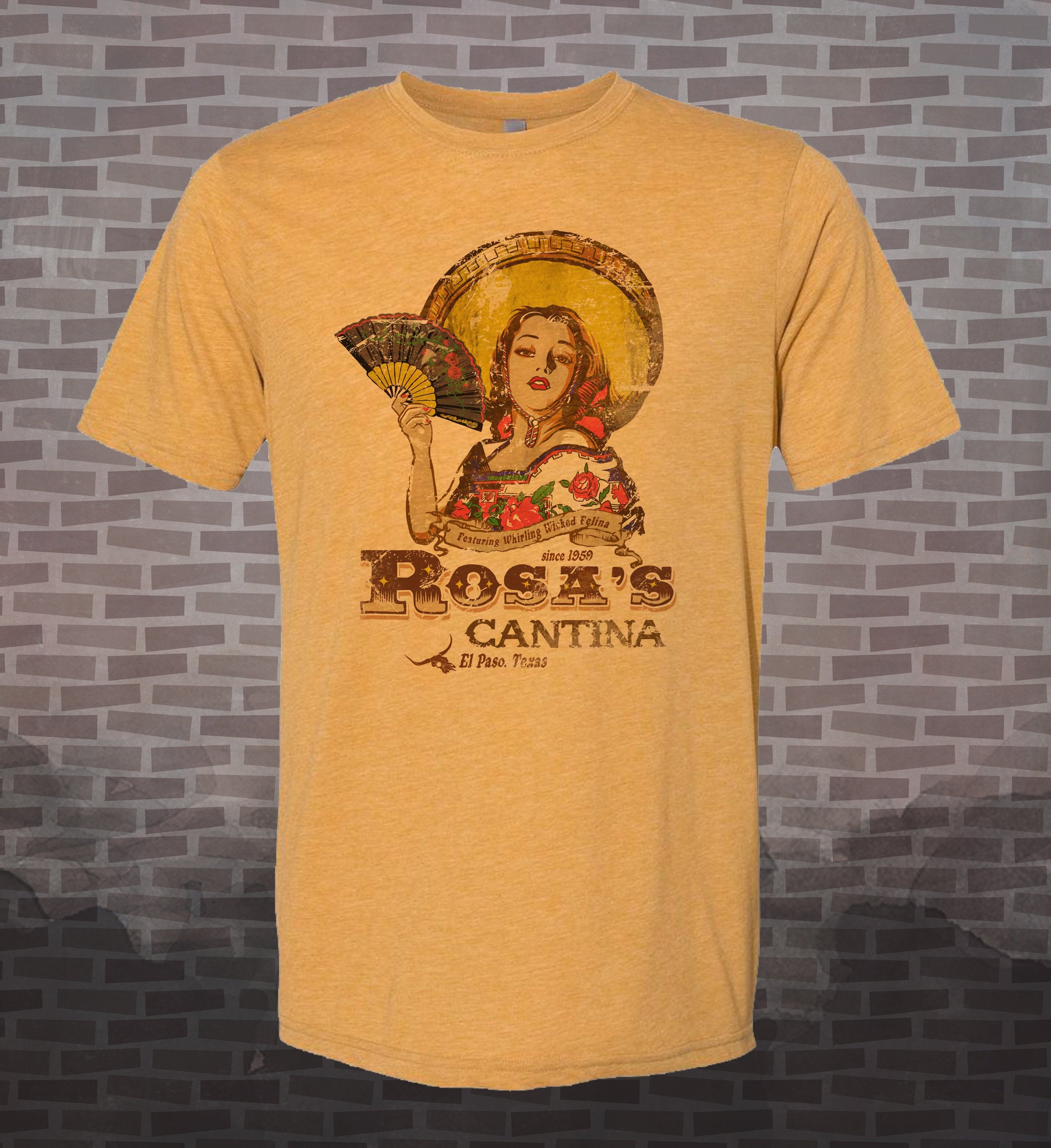 Rosa's Cantina T-Shirt: El Paso Texas Vintage-Style Souvenir Tee