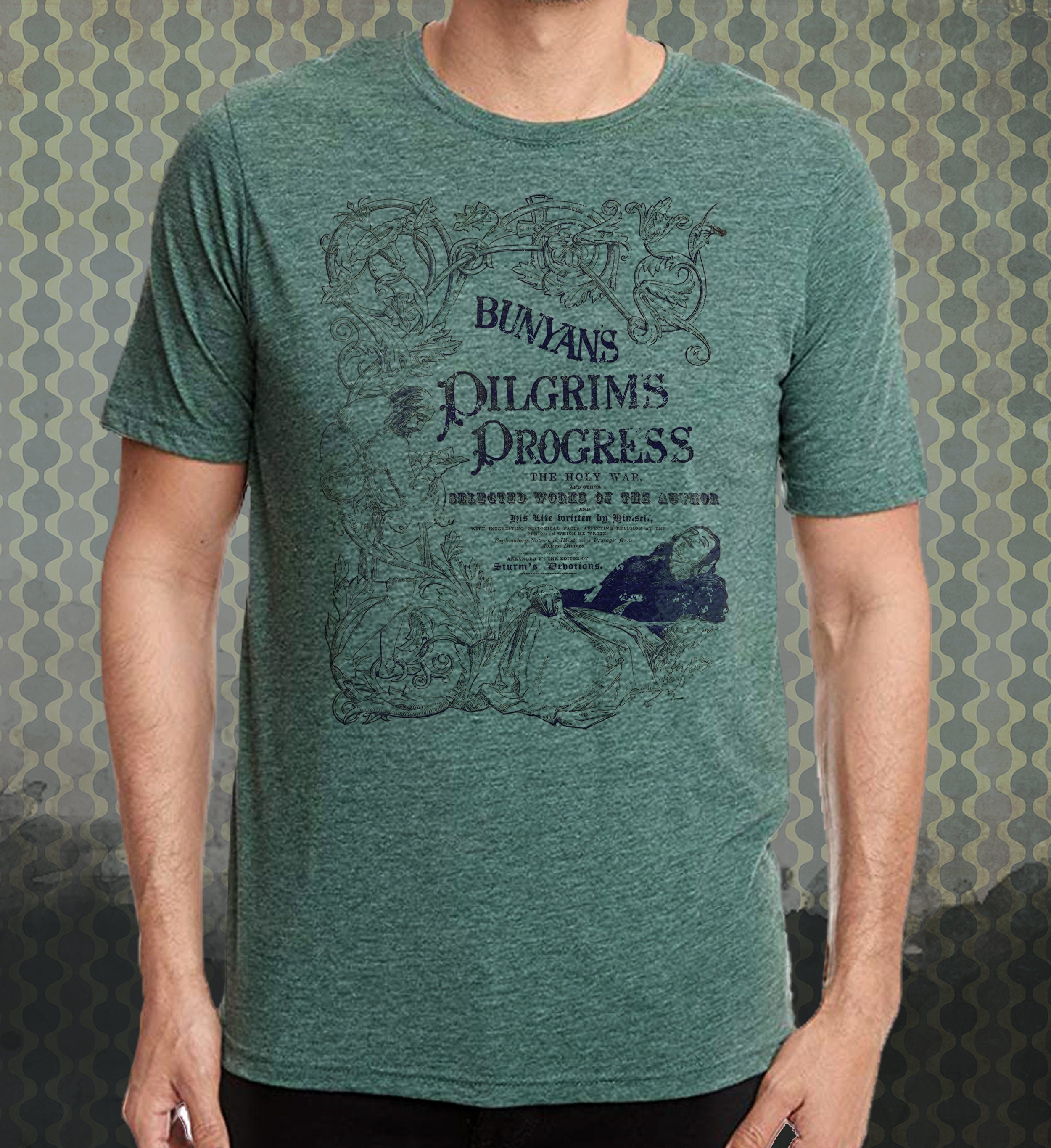 Pilgrim's Progress : John Bunyan | Retro Vintage-Style Tee - Christian Devotional Reformation Book Shirt