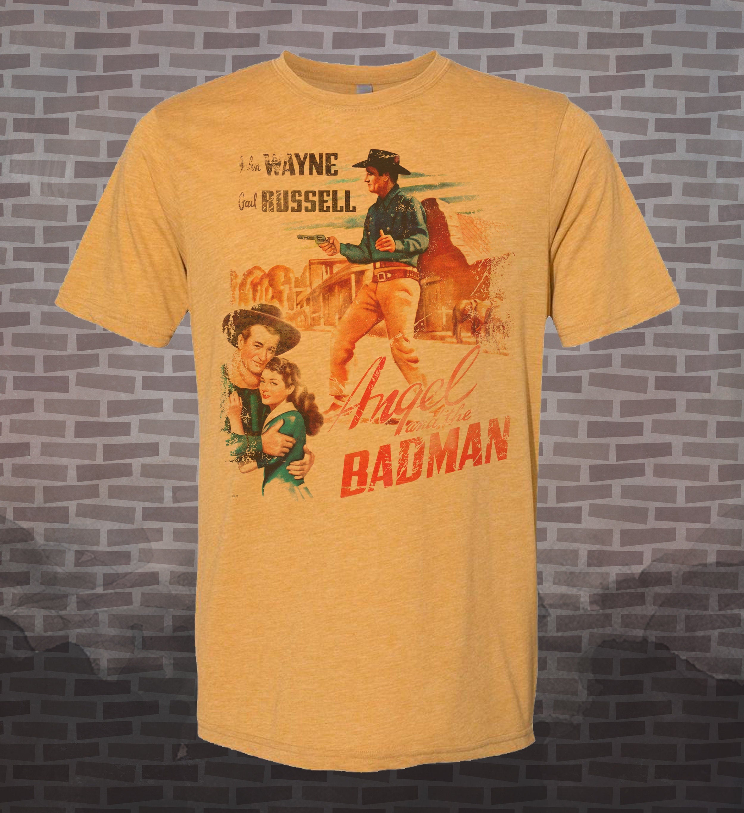 Angel and the Badman-John Wayne Western-Inspired Vintage-Style -T-Shirt Film- 40's 1940 Movie Classic