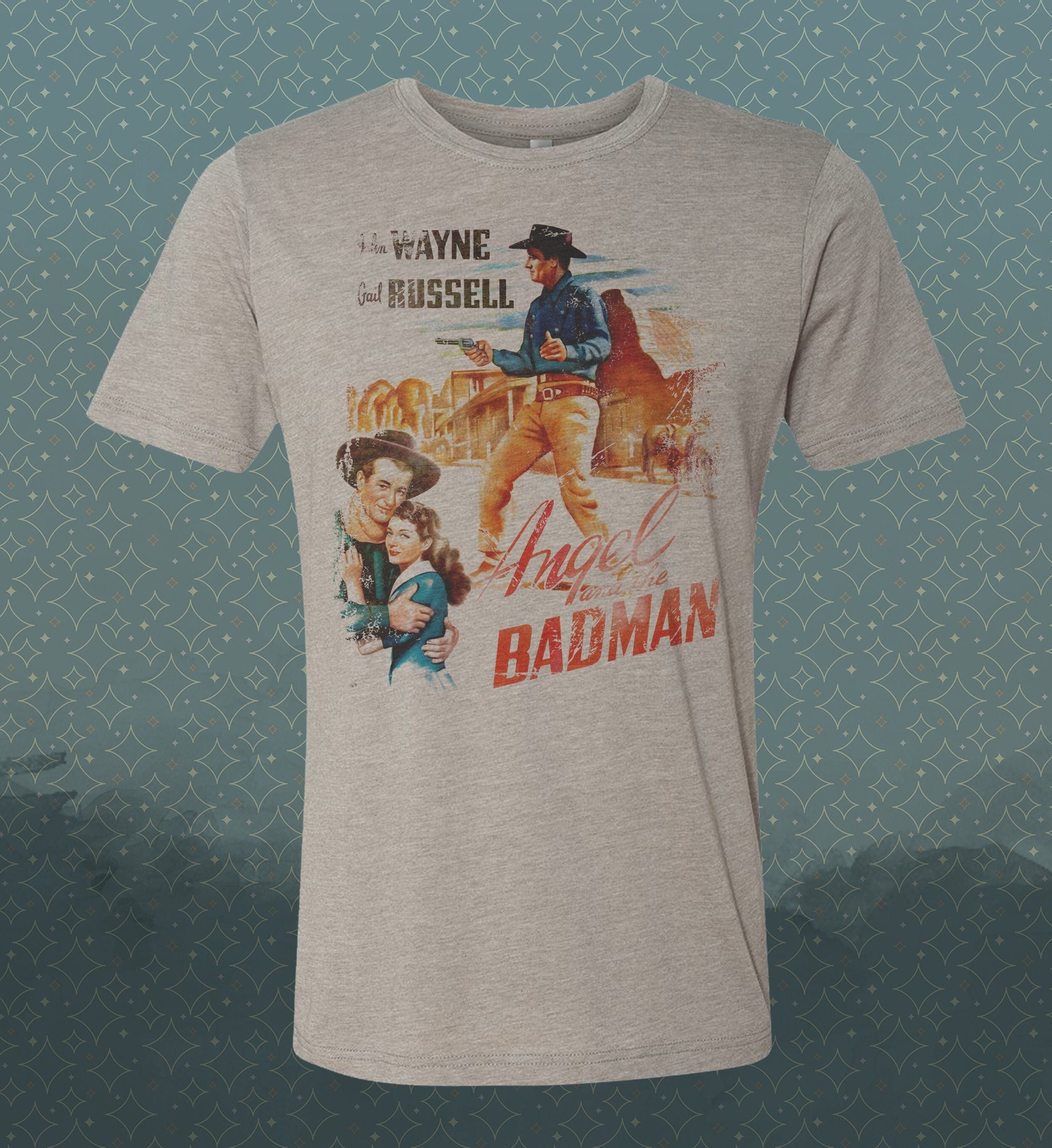 Angel and the Badman-John Wayne Western-Inspired Vintage-Style -T-Shirt Film- 40's 1940 Movie Classic