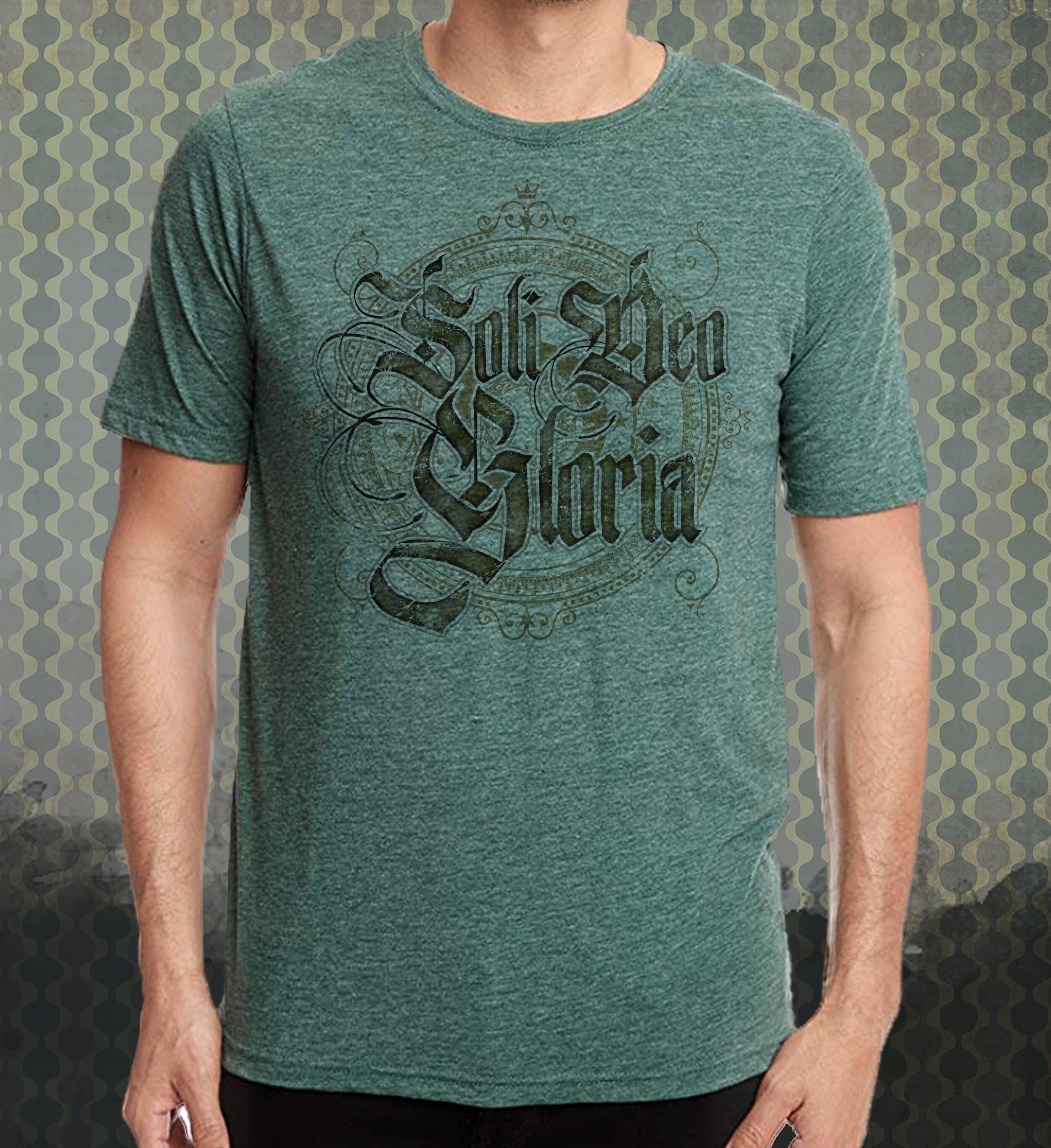 Soli Deo Gloria Reformation Vintage-style T-Shirt Tee Bible Christian God Glory Latin Faith