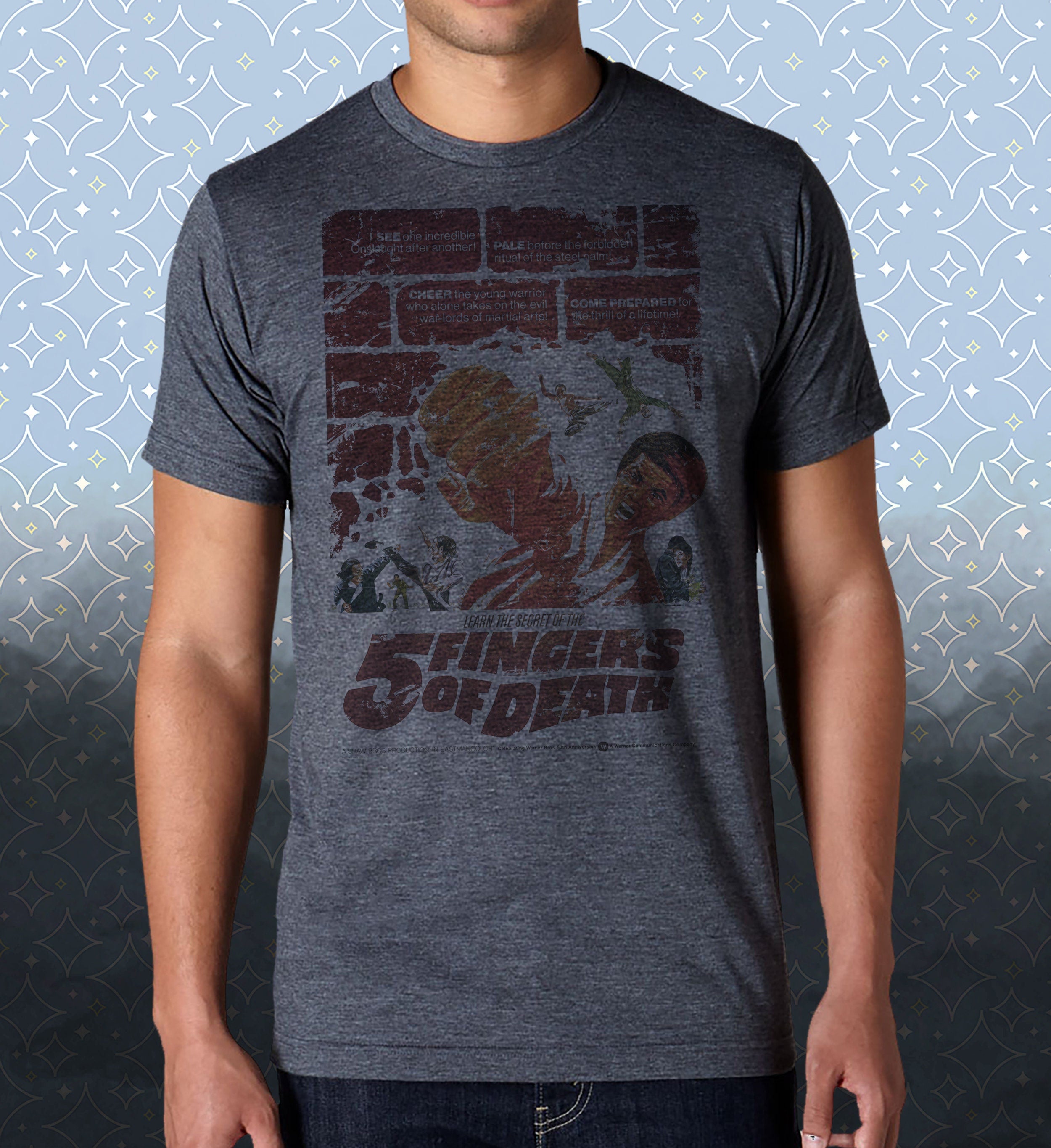 5 Fingers of Death-Kung Fu Cult Classic Movie-inspired Film Vintage-Style Retro Tee Shirt Pop Culture