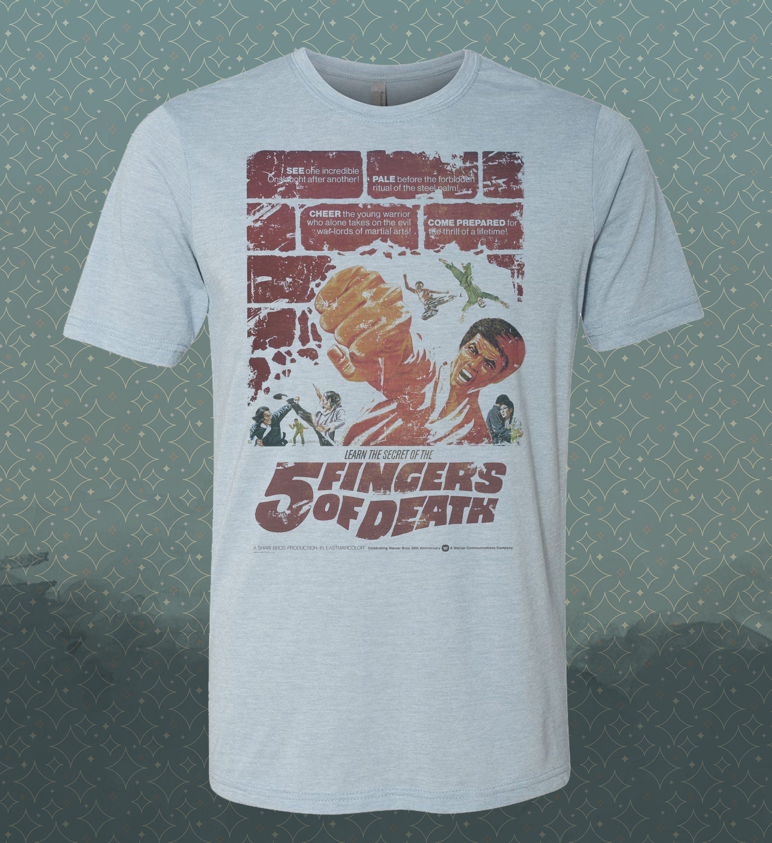 5 Fingers of Death-Kung Fu Cult Classic Movie-inspired Film Vintage-Style Retro Tee Shirt Pop Culture