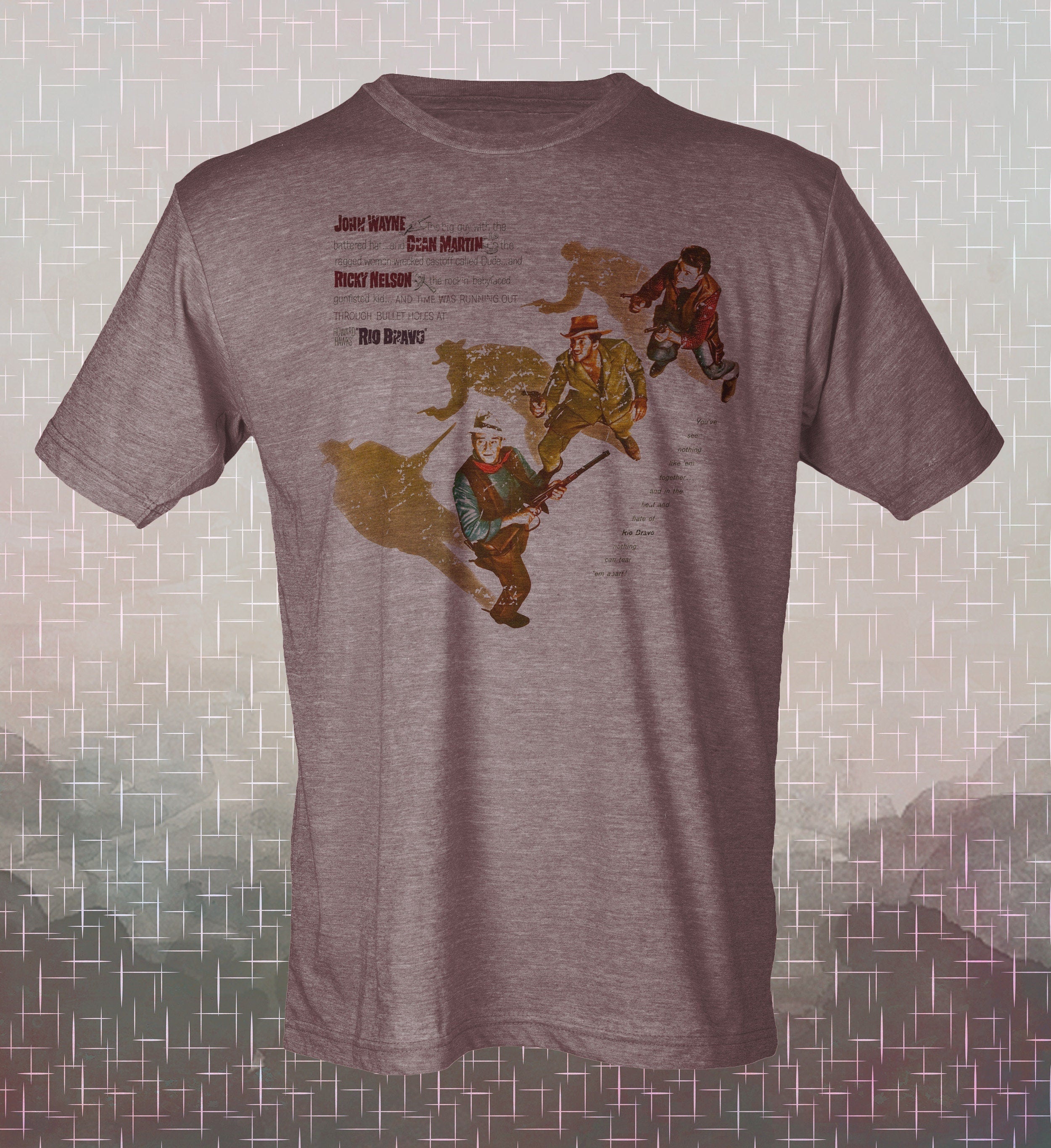 Rio Bravo Movie Tee: John Wayne, Dean Martin, Ricky Nelson - Vintage Western Style