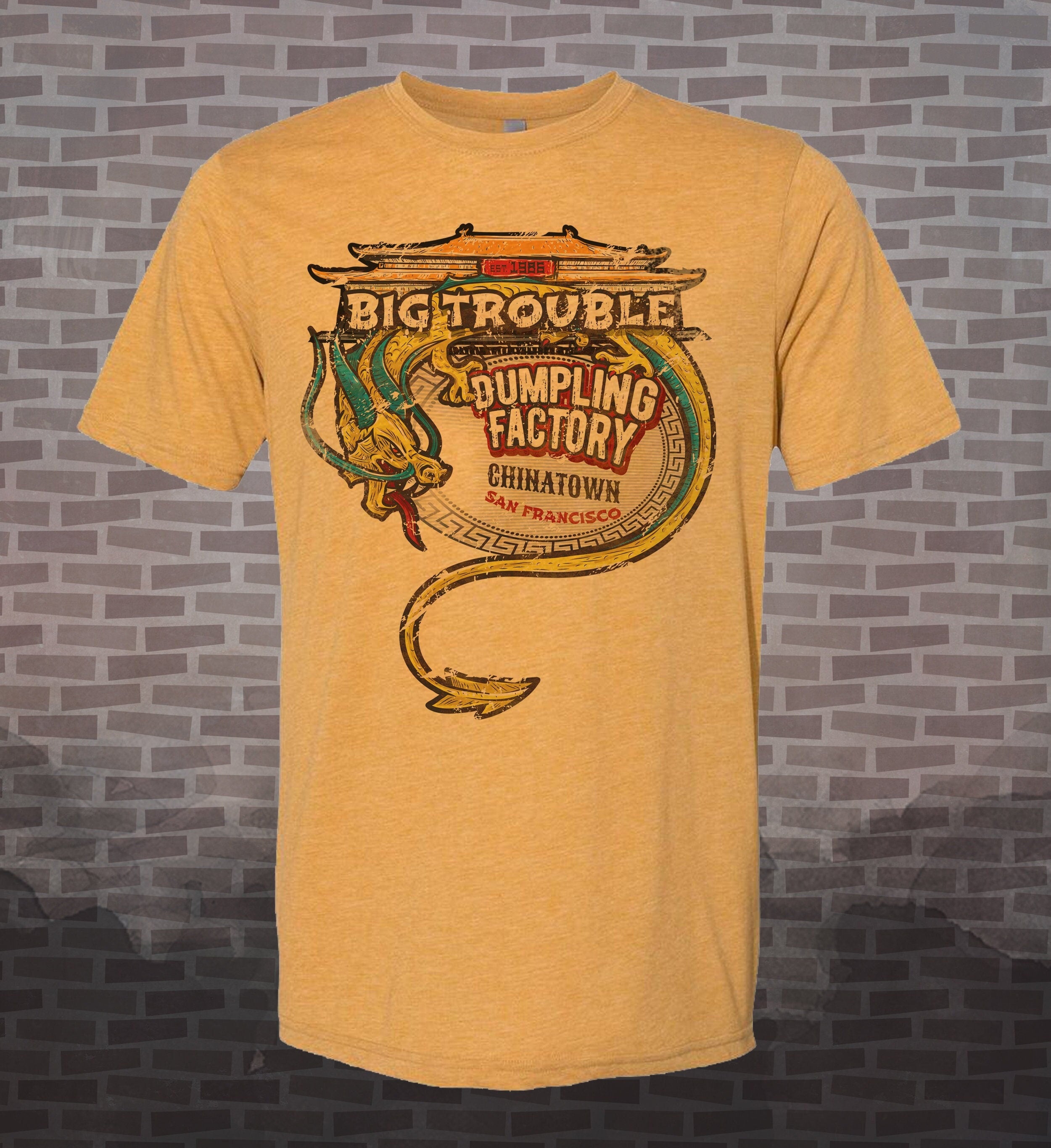 Big Trouble in Little China Dumpling Factory Tee - San Francisco Chinatown T-Shirt