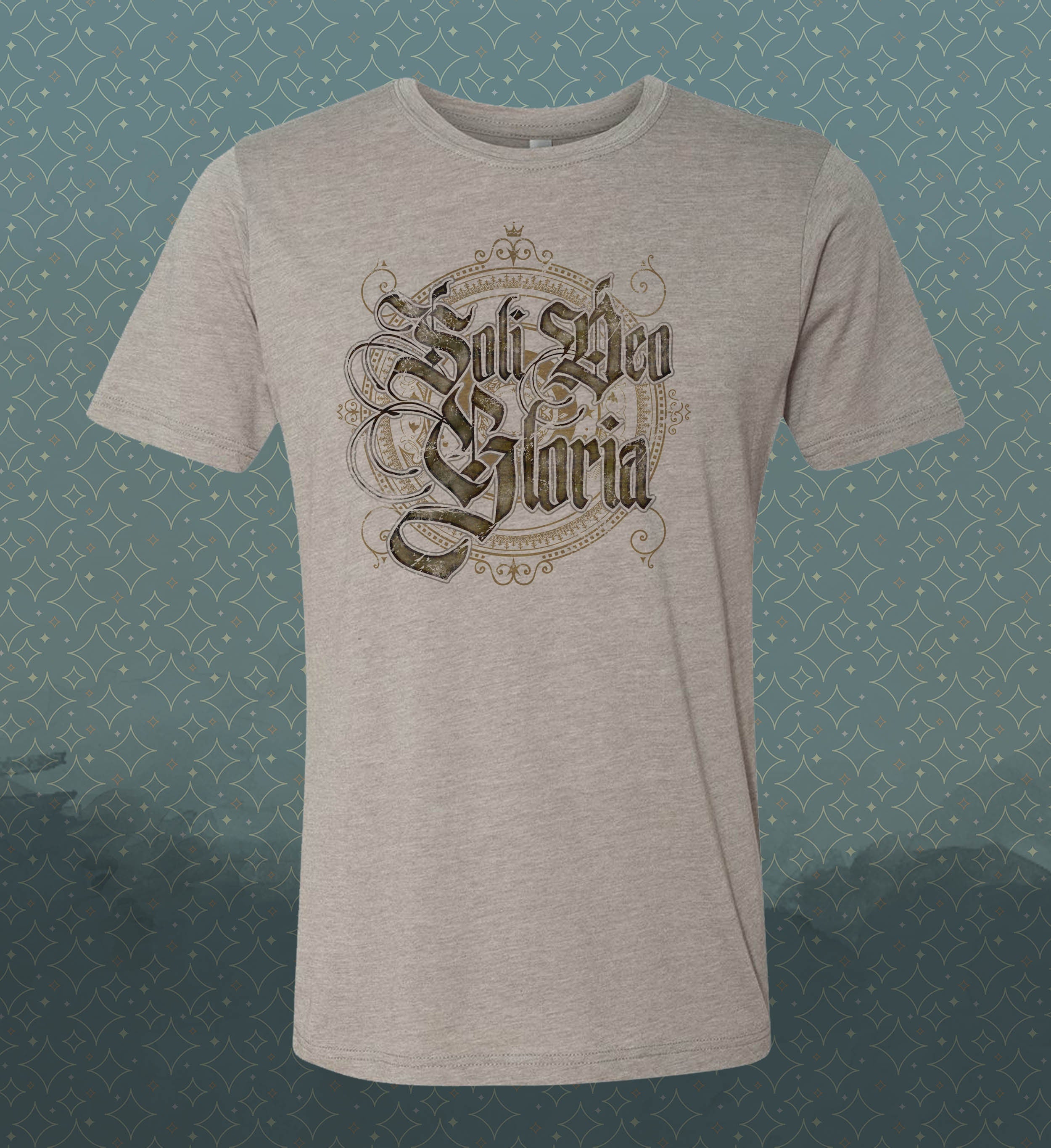 Soli Deo Gloria Reformation Vintage-style T-Shirt Tee Bible Christian God Glory Latin Faith