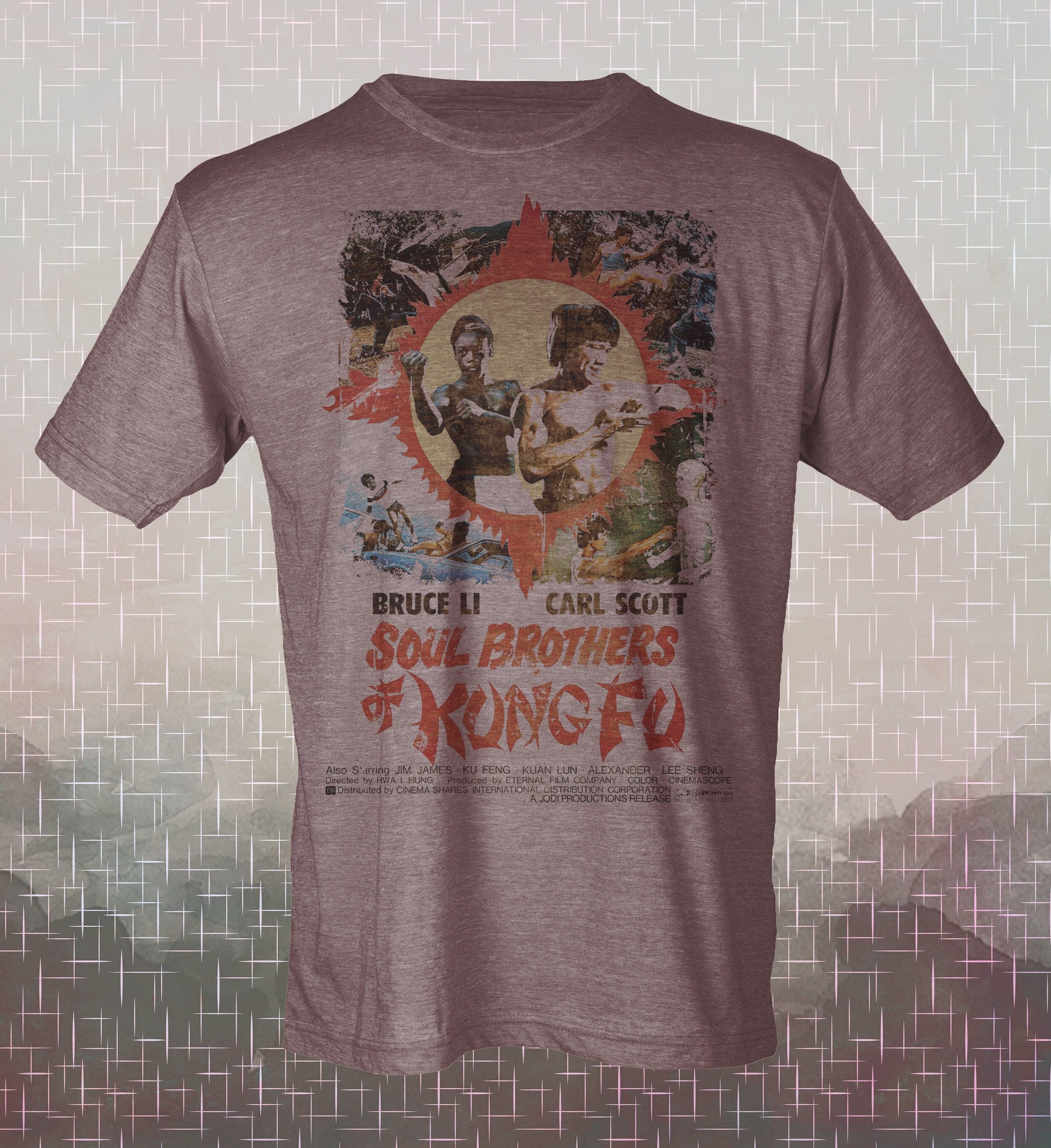 Soul Brothers of Kung Fu T-Shirt: Bruce Li, Carl Scott, Vintage Movie Tee