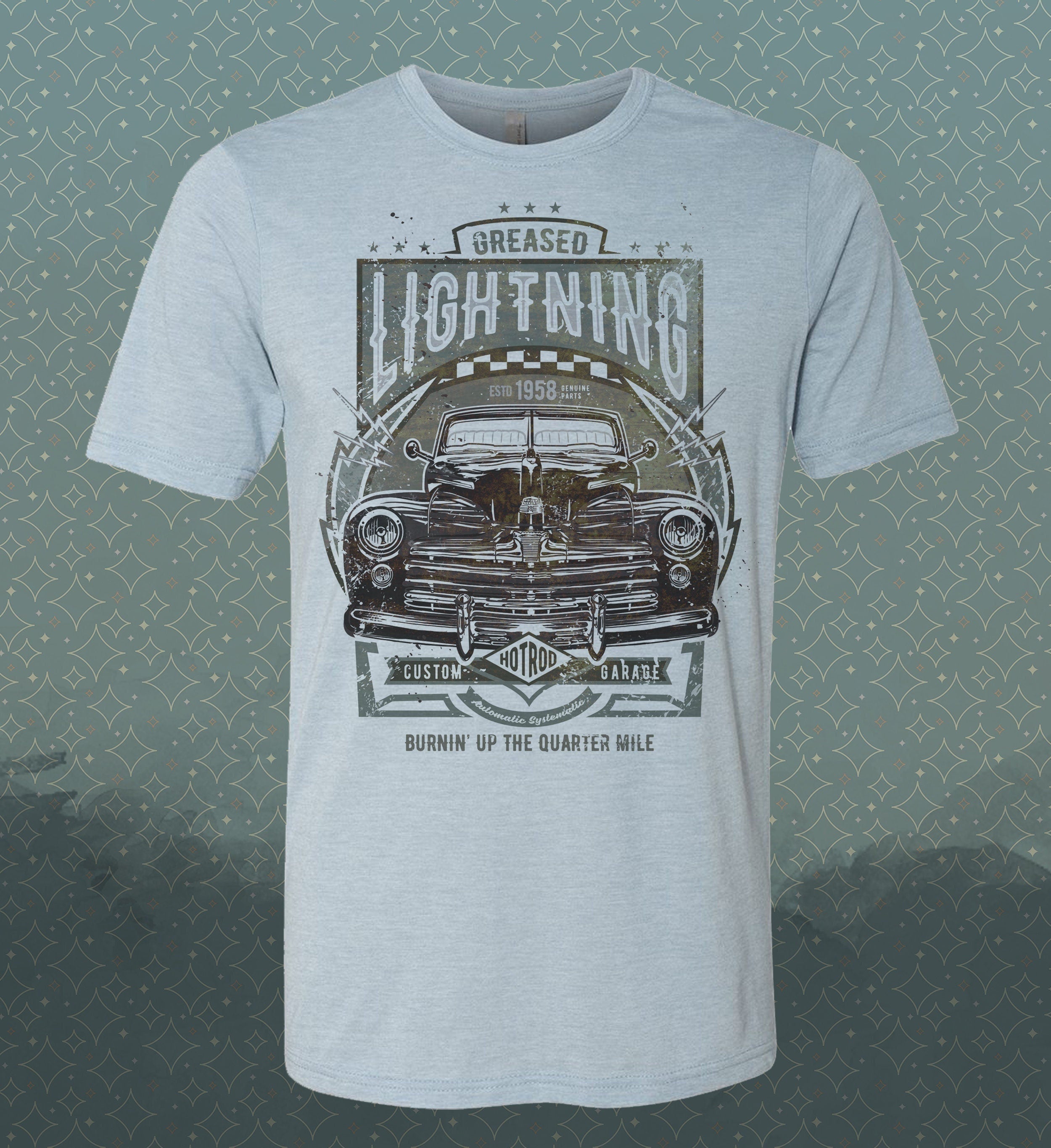 Greased Lightning- Movie-inspired Vintage-style T-Shirt Film Retro 80's Hot Rod Grease