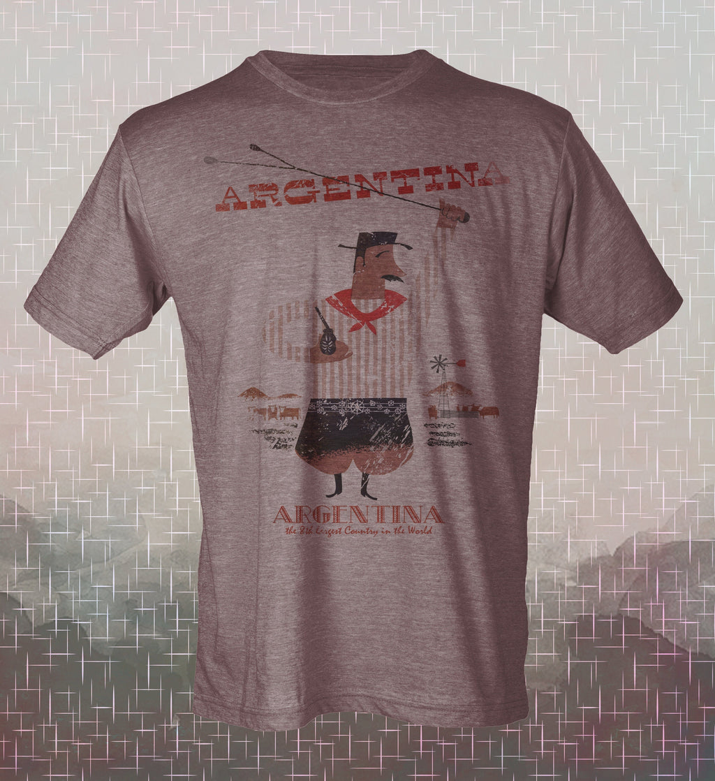 Argentina Gaucho Travel Retro Vintage-style T-Shirt Tee Tourism souvenir steak