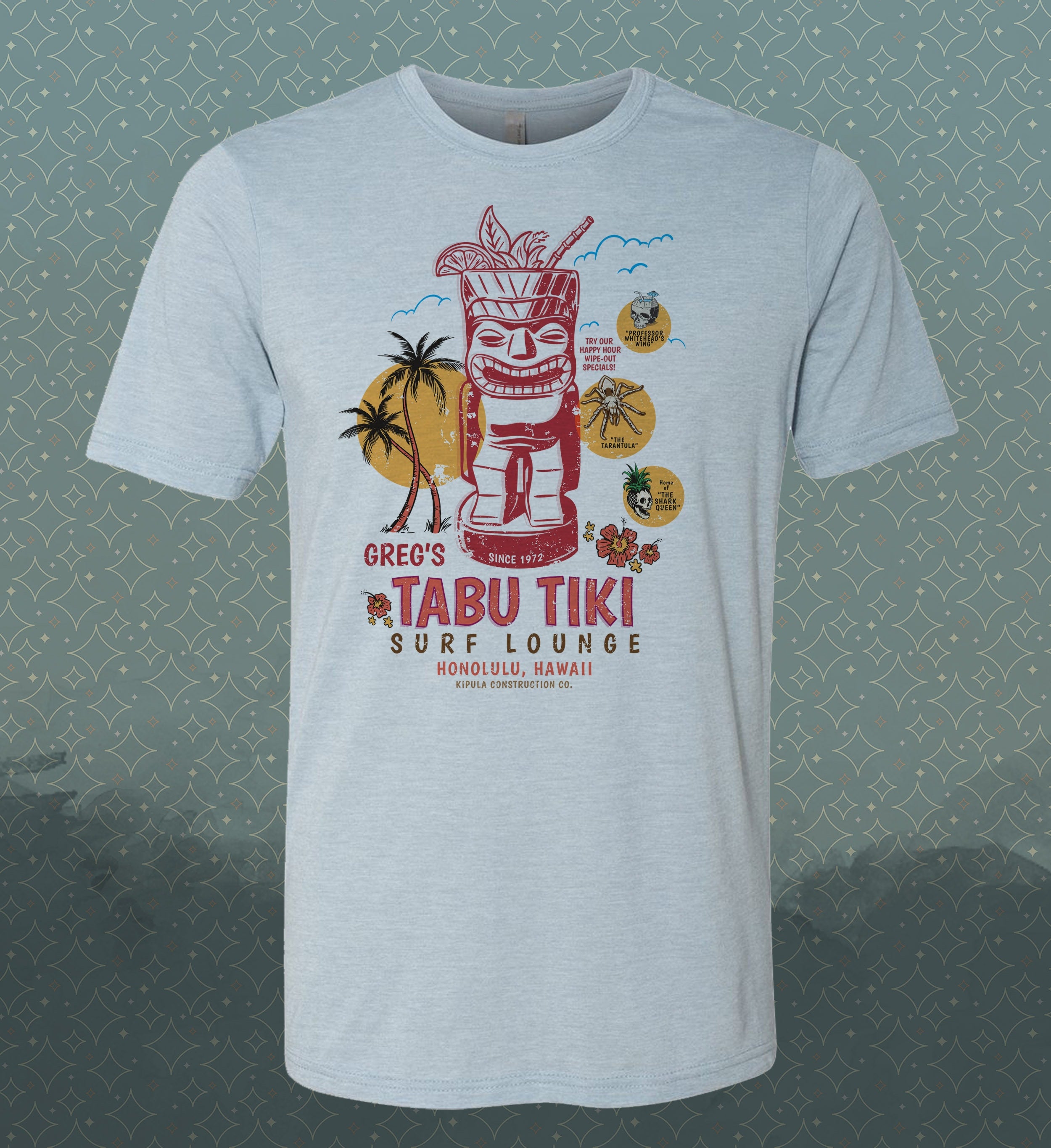 Tabu Tiki Surf Lounge T-Shirt: Honolulu Hawaii Retro Tee