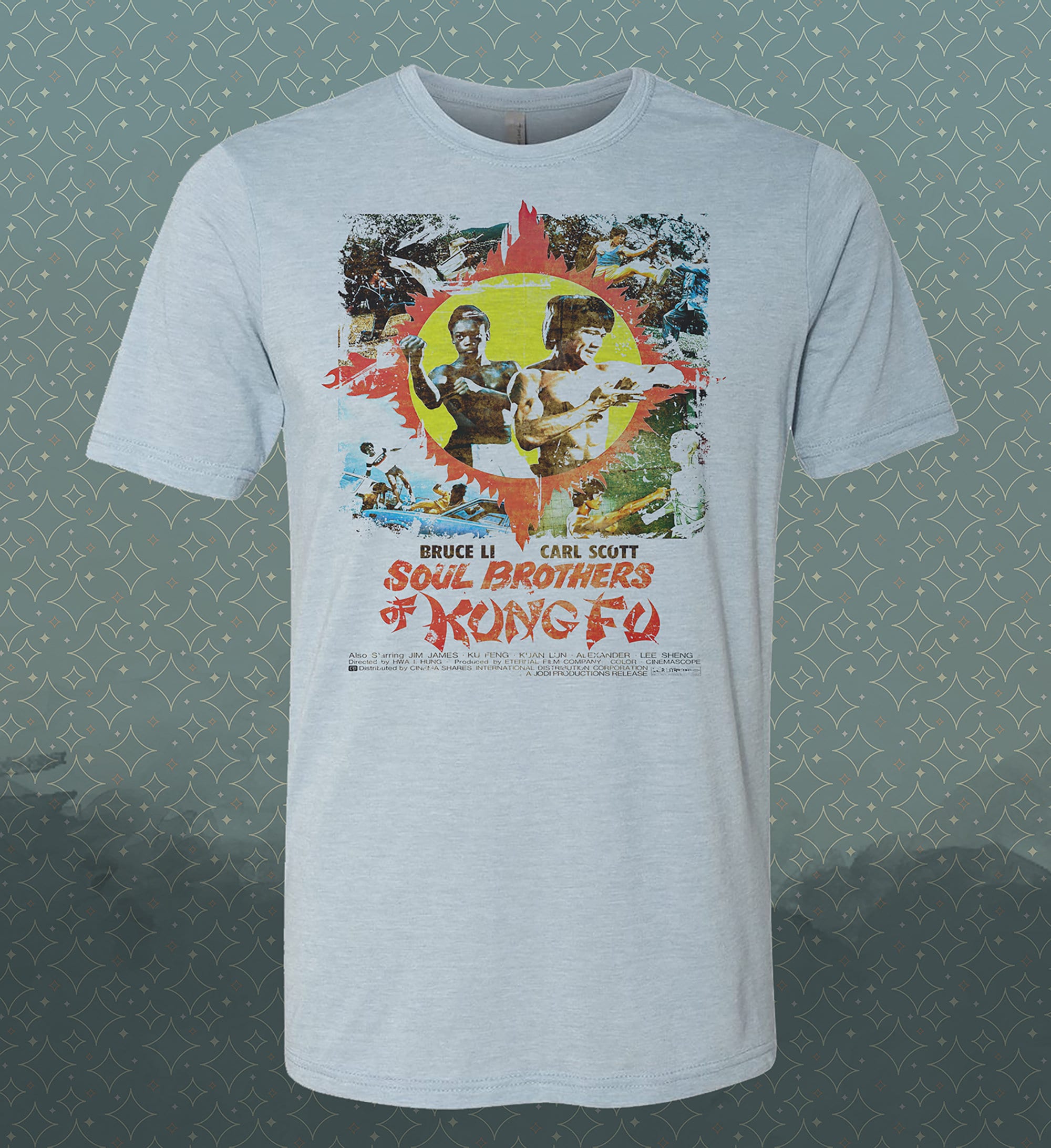 Soul Brothers of Kung Fu T-Shirt: Bruce Li, Carl Scott, Vintage Movie Tee