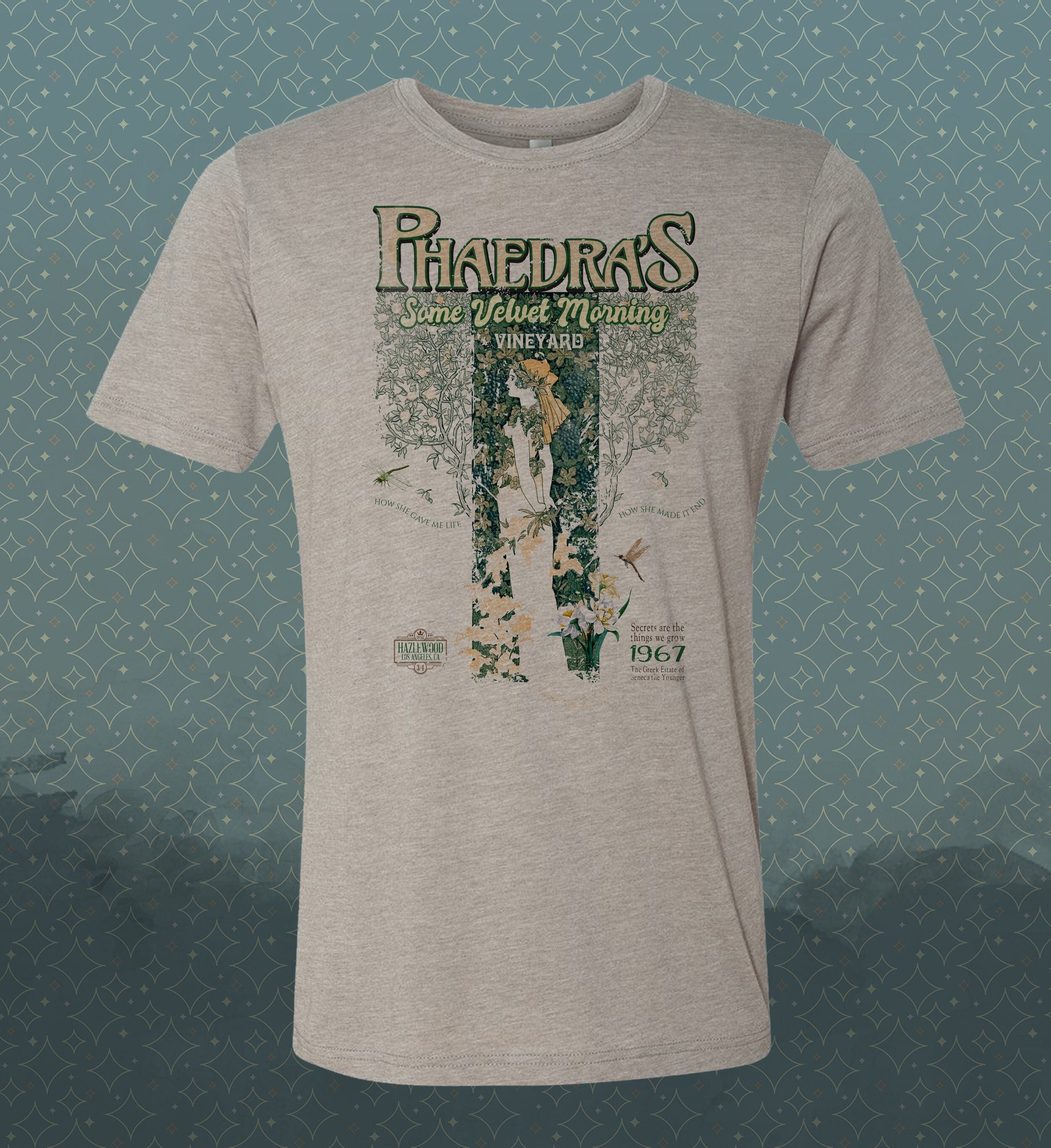 Vintage-Style Phaedra's Vineyard T-Shirt: Some Velvet Morning Tee