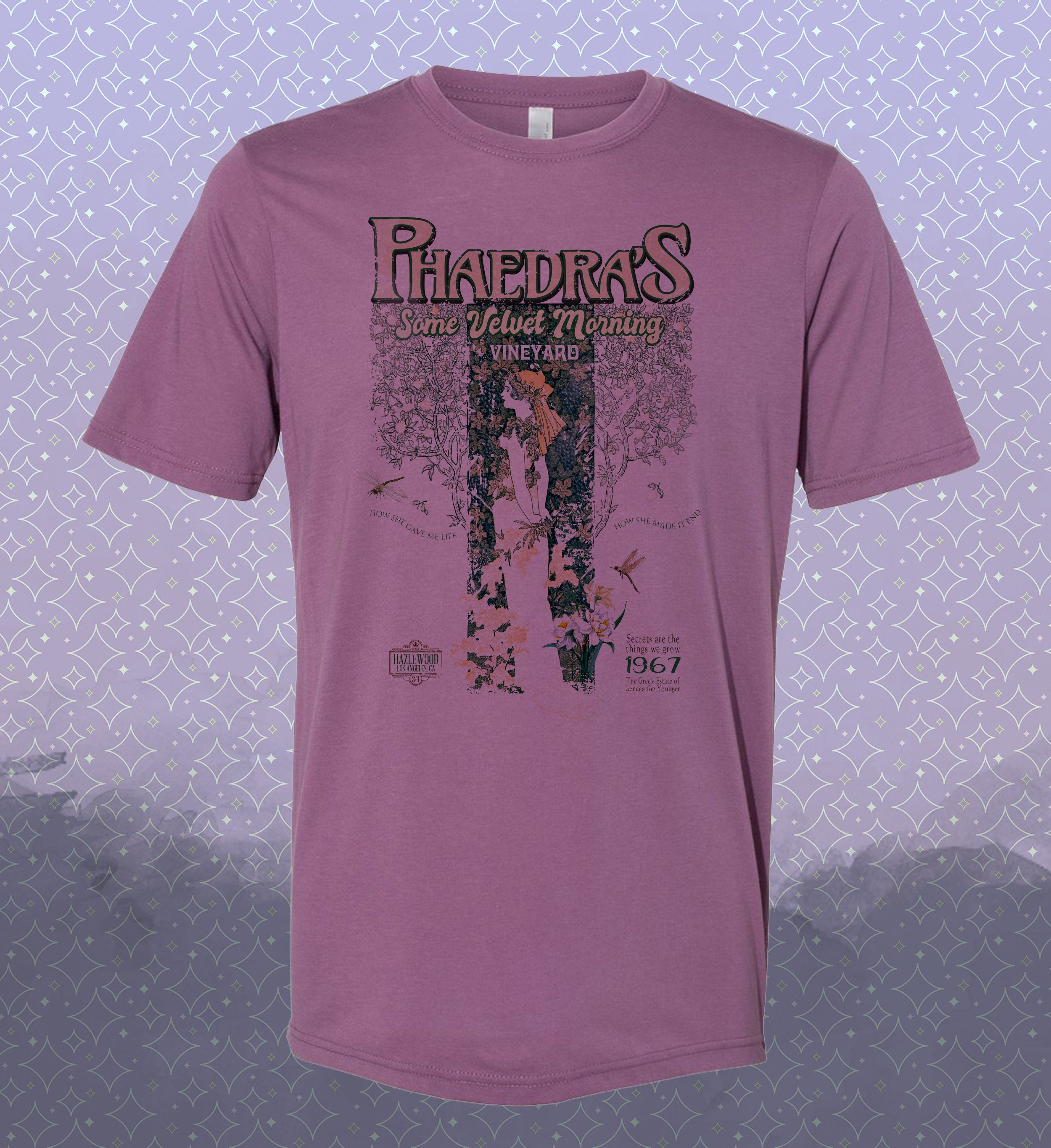 Vintage-Style Phaedra's Vineyard T-Shirt: Some Velvet Morning Tee