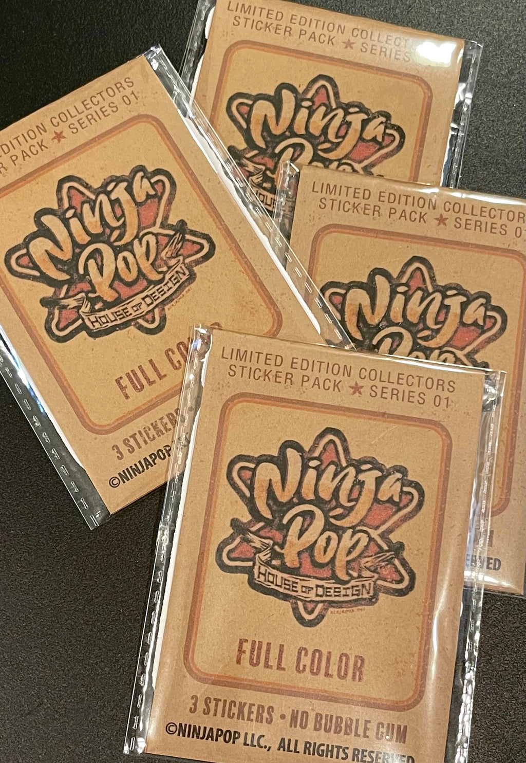 Ninja Pop MYSTERY STICKER PACK! Limited Edition Series 01 : Collect Them All!