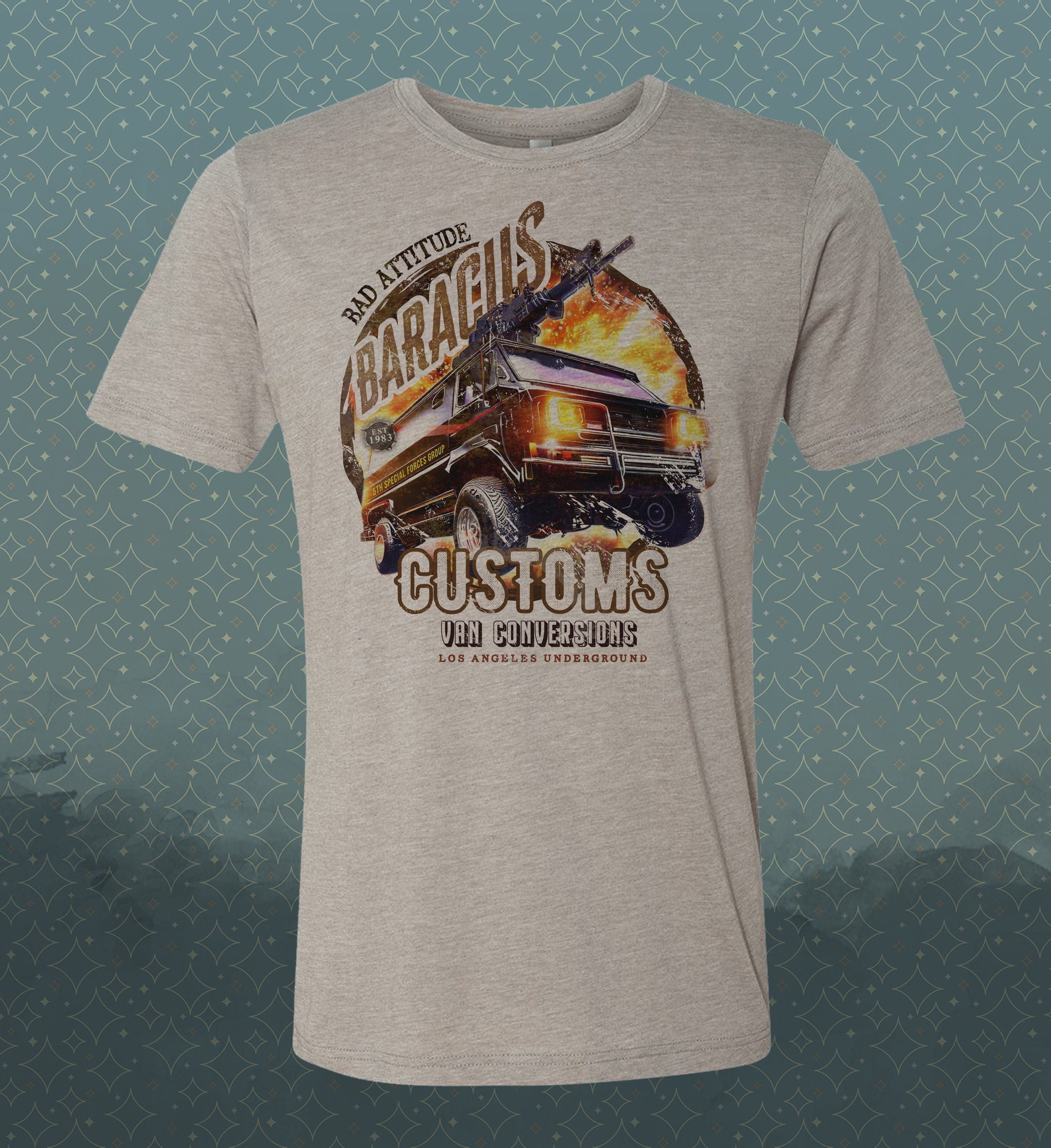 BA Baracus Customs Van T-Shirt: Retro A-Team Tee