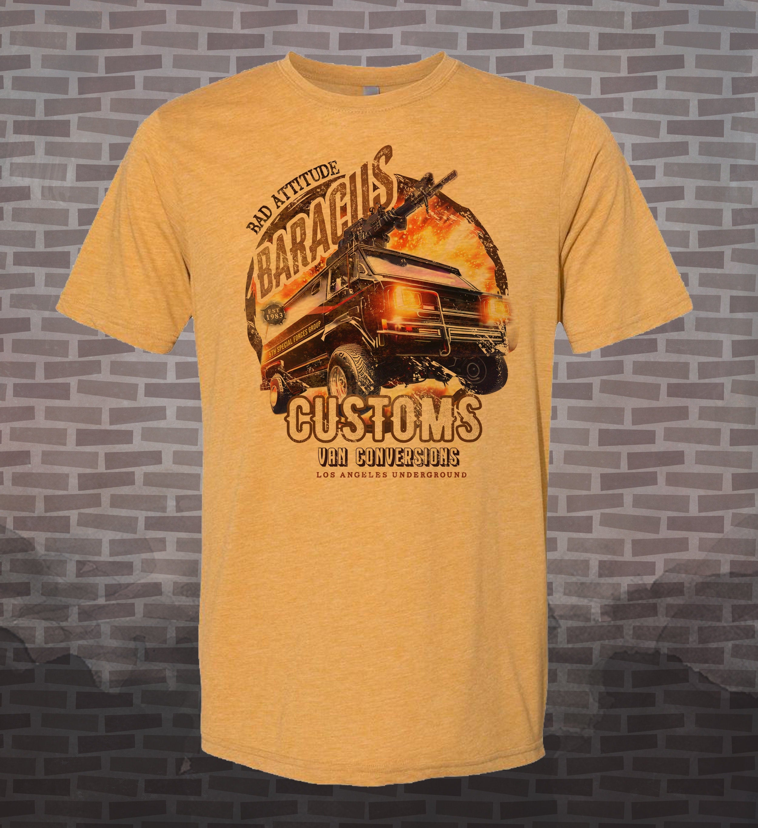 BA Baracus Customs Van T-Shirt: Retro A-Team Tee