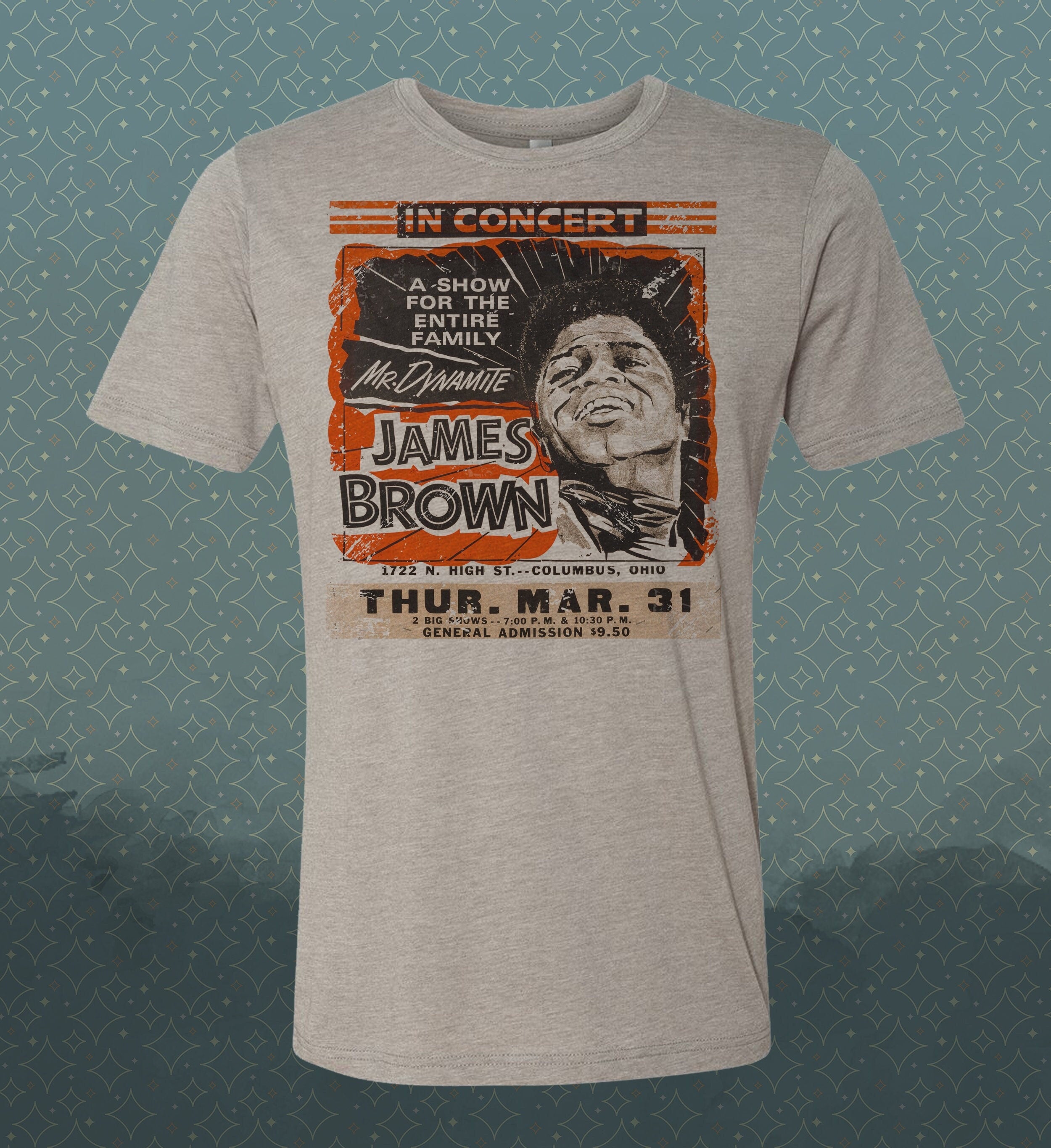James Brown T-Shirt: Mr. Dynamite, Vintage-Style Tribute